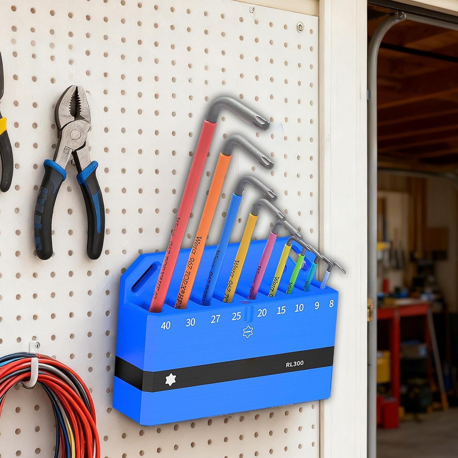  Générique Wrench Organizer - Magnetic Tool Holder | Wrench Rack For Bike, Hex Spanner, Repair Tool, Wall Organization, Display, Garage, Workshop, Workshop Accessories, Tools Storage