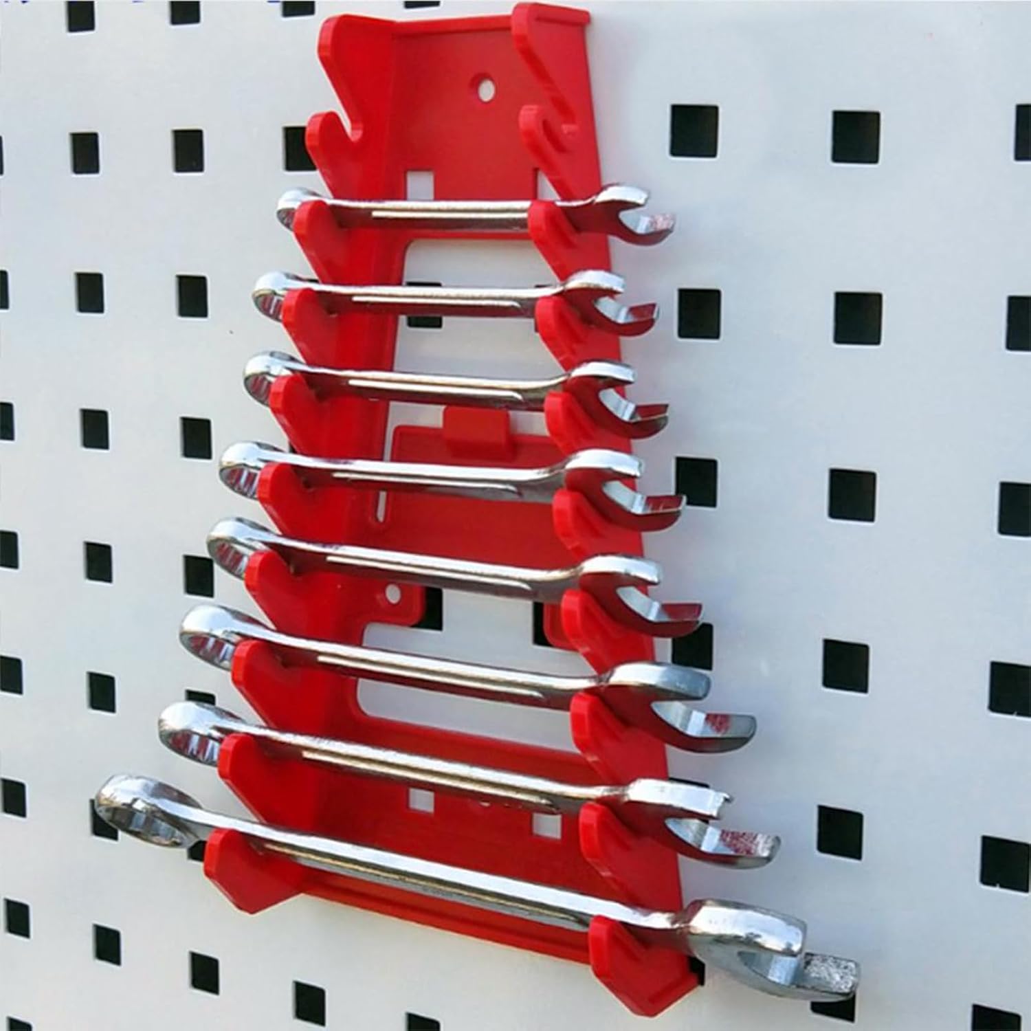  Générique Wrench Organizer, Heavy-Duty Pegboard Rack, Space-Saving Tool Holder, Screwdriver Storage Stand, For Garage, Workshop, Repair Shop, Living Room Tool Wall Setup And More