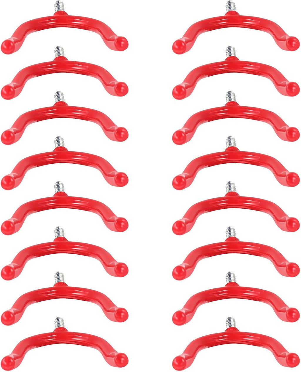  Healeved 16pcs Crochets Multi-usages En Acier Revêtement Vinyle Rouge, Support Mural Robuste De Y, Pour Rangement Outils Lourds La Maison Et Garage