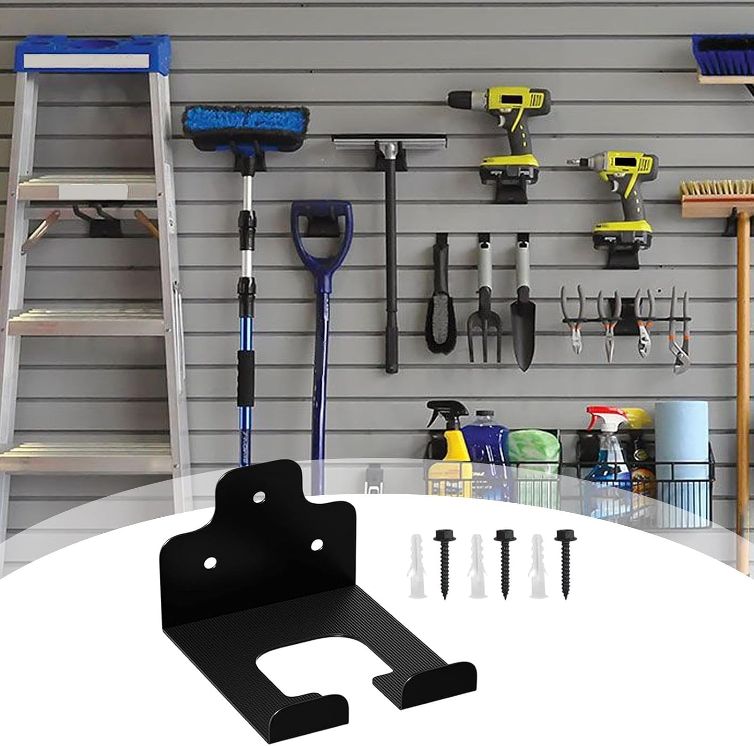 GENERIC Cintre à Outils De Jardin | Support Robuste Pour économiser De L'espace | Cintre à Outils électriques Pour Pelle, Râteau, Serpillère, Perceuse, équipement Intérieur Ou Extérieur