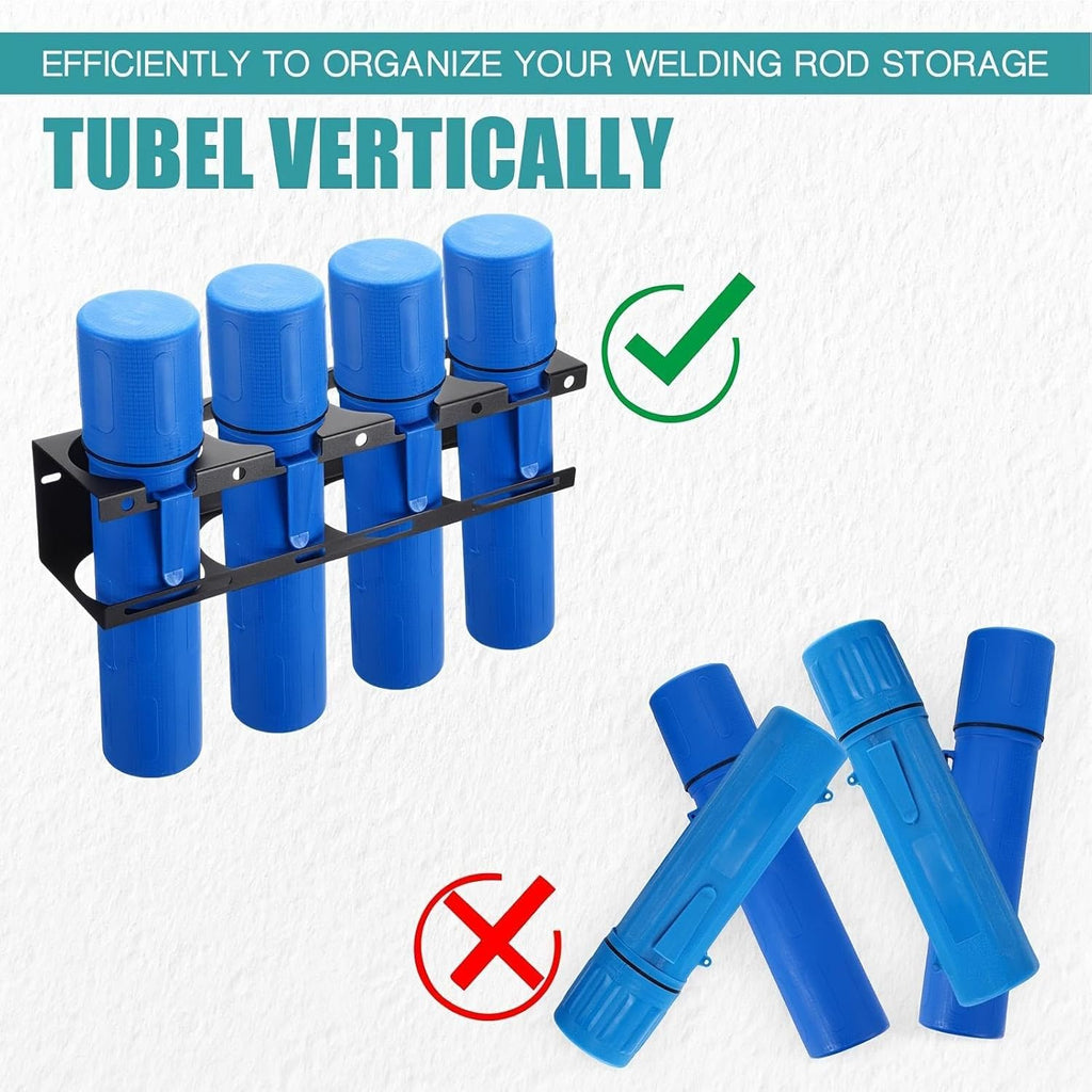  Porte-électrode Pour Le Soudage | 4 Fentes Double Couche Gain De Place - Porte-électrode Rack De Rangement Pour Garage | Pour Salon, Garage, Sous-sol, Appartement, Technicien, Hommes, Adultes