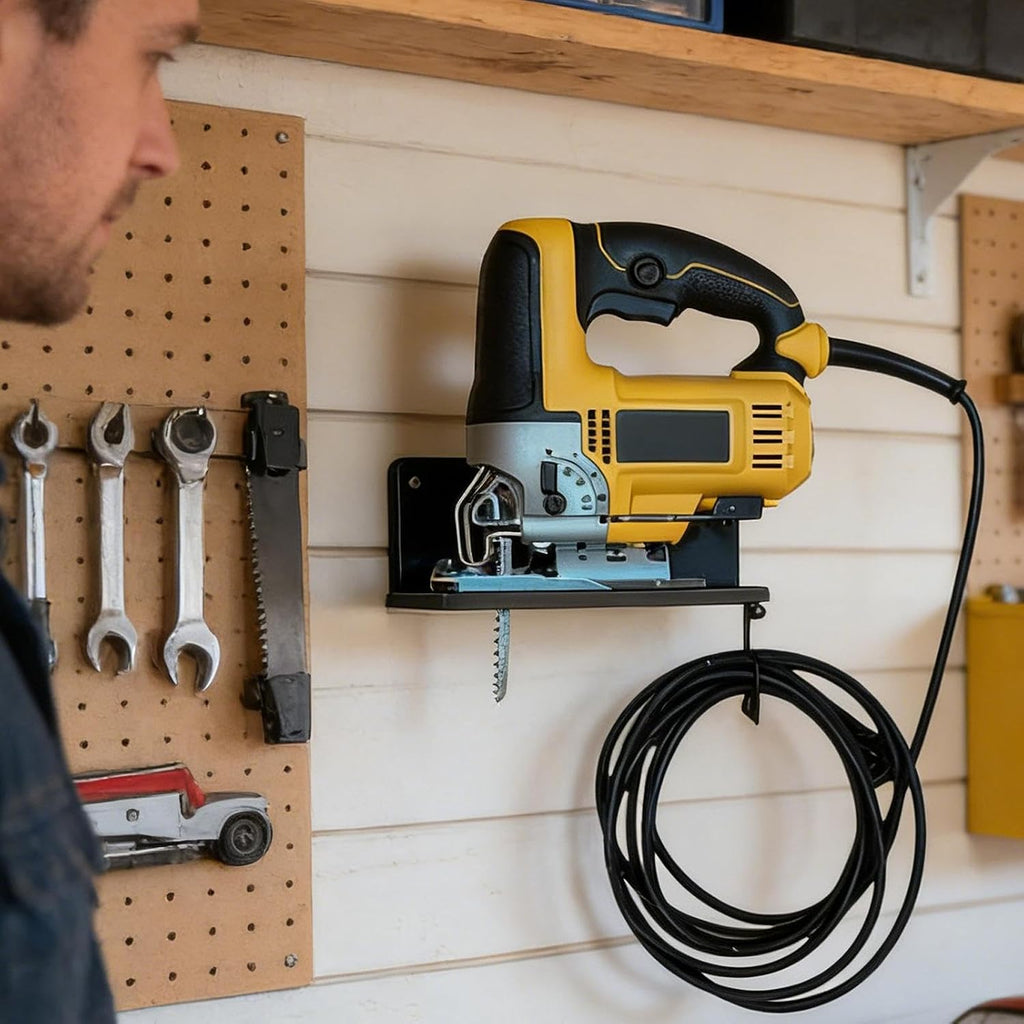  Générique Porte-Scie Sauteuse Rack,Organisateur Metallique Pour Outils Electriques | Rangement Pour Scie Sauteuse,Pour Atelier, Abri, Garage, Maison, Sous-Sol, Appartement