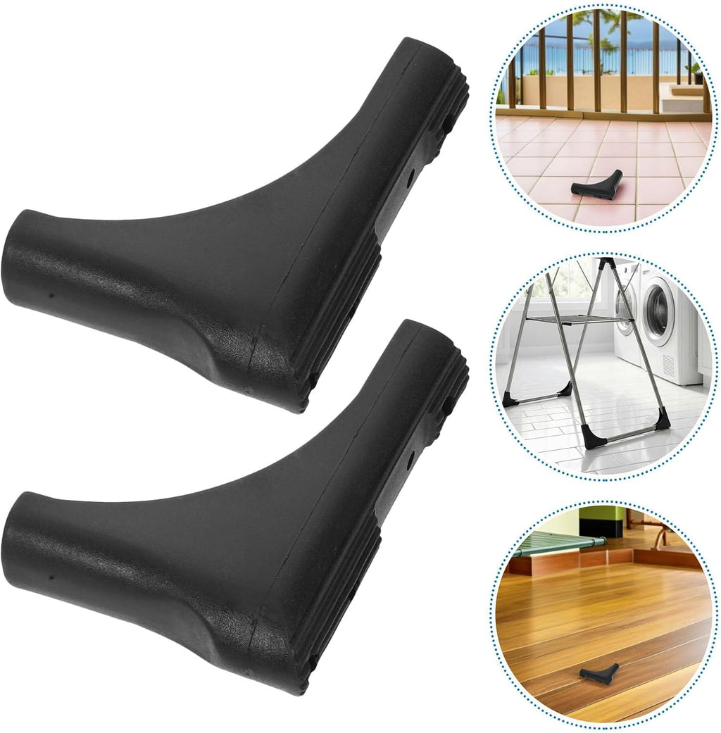  STOBAZA 8 Pièces Protège-pieds Noirs En Plastique Pour Étendoir à Linge, Protection Antidérapante Polyvalente Pour Balcon Et Pelouse, Résistant La Pluie Soleil