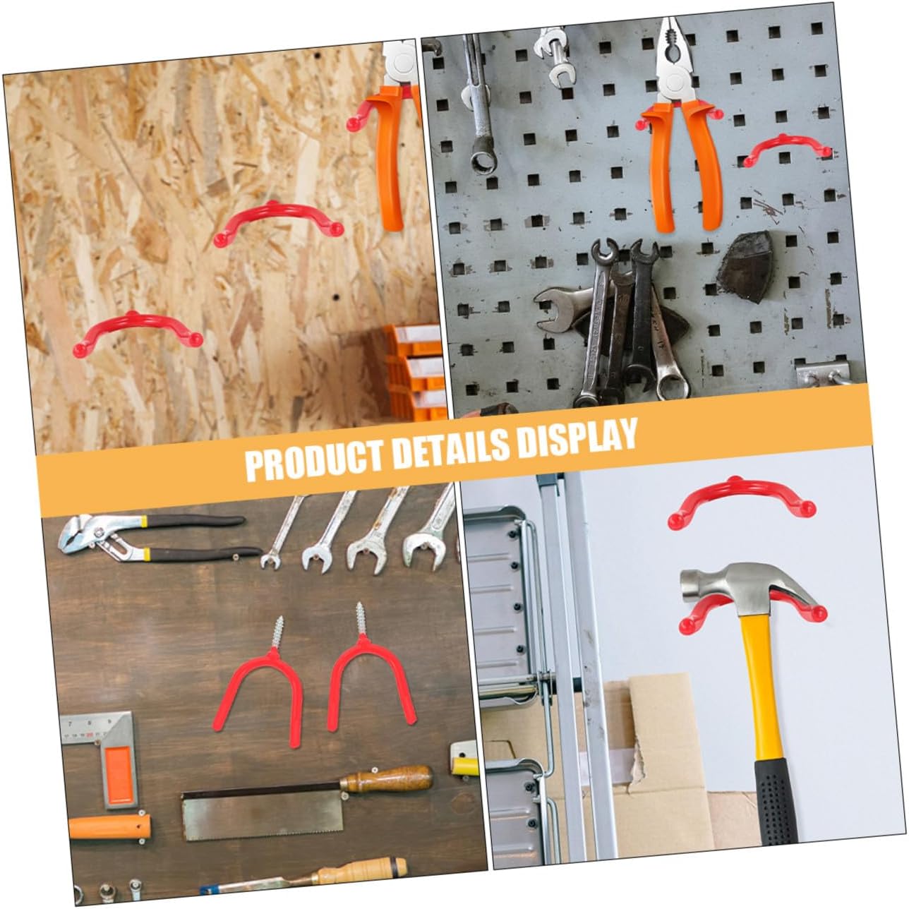  STOBAZA 12 Pièces Crochets De Garage à Visser Organisateur De Outils De Jardin Support Mural Pour Outils Rangement De Garage Crochets De Suspension Pour Muraux Pour