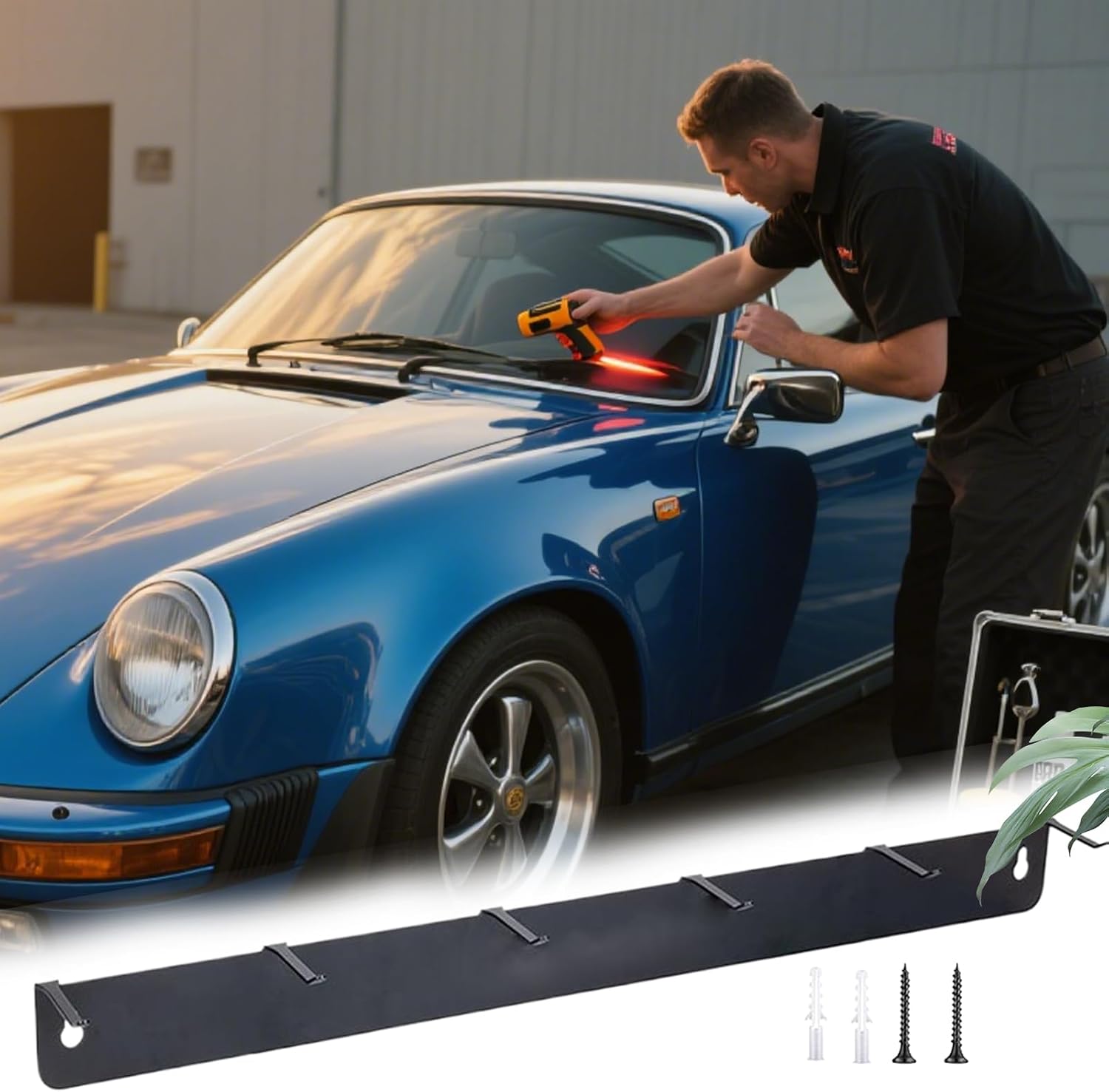  Porte-brosses De Détail, Porte-Brosses De Détail Murale à Crochets, Rack Compact Pour Outils Garage Atelier Maison Auto Nettoyage Roues Boîte à Outils Détaillants