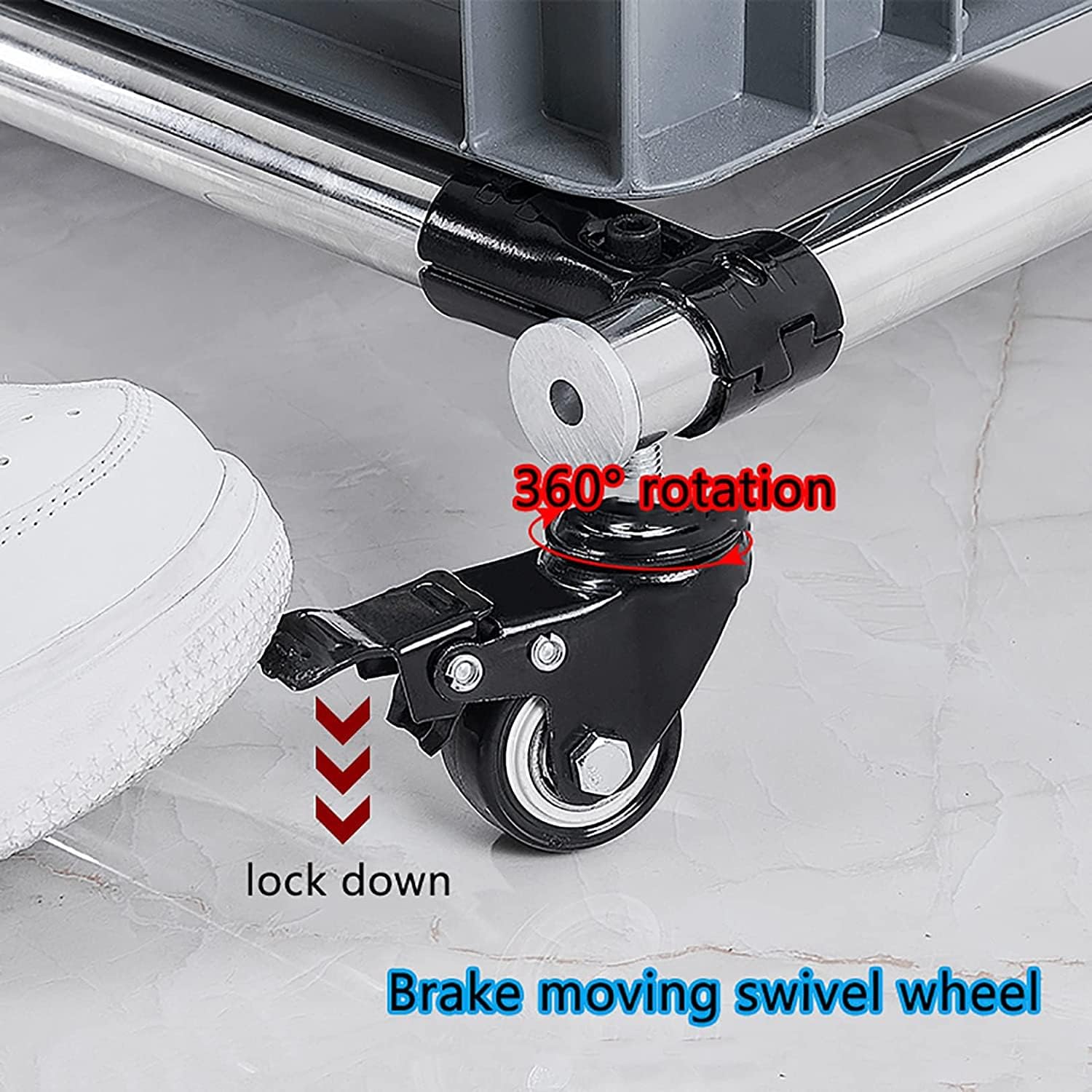 GENERIC Support De Balai, Support Mobile Pour Balai Et Balai, Support De Balai Commercial, Chariot De Nettoyage Roulant Avec Crochets Et évier, Rangement D'outils De Jardin, Pour écoles, Hôpitaux, U