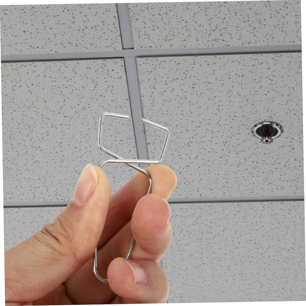  Ciieeo 30pièces Crochets De Suspension Pour Faux Plafond Clips Pour Dalles Supports De Plafond Robustes Installation Facile Sans Perçage Pour Maison Et Bureau