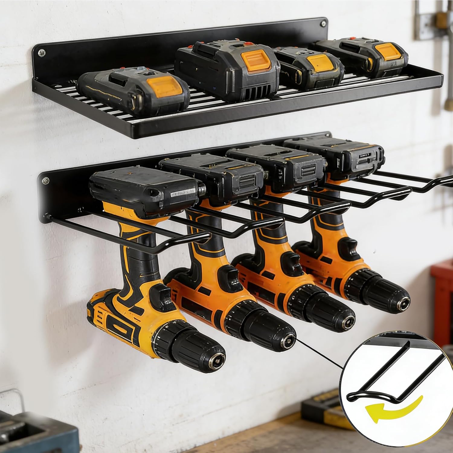  Support Mural Pour Outils électriques Pour Perceuse, Tournevis, Rangement Robuste Pour Outils De Rangement