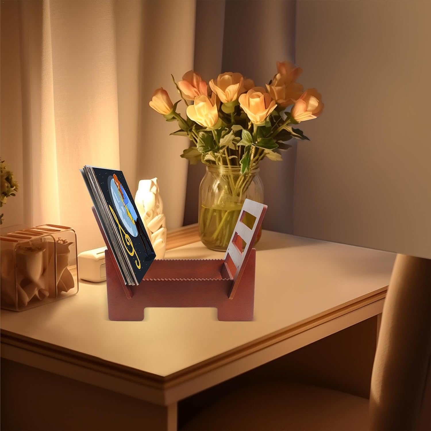  Wooden Storage Rack For Albums, Functional Album Display Holder, Rustic Wood Album Organizer, Elegant Document Storage Stand, Album Collection Storage Solution, Durable Wood Stand For Albums, Desktop