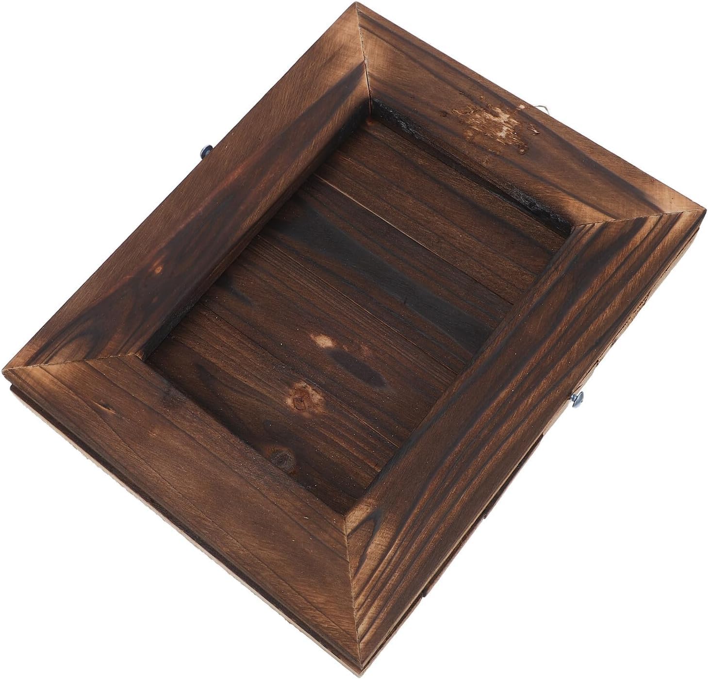 GENERIC Support De Fougère En Bois Massif Carbonisé, Rotation à 360 Degrés, Forte Capacité De Charge, Installation Murale Sécurisée, Acier De Résistance Industrielle, Installation D'équipement De Gym, Montage