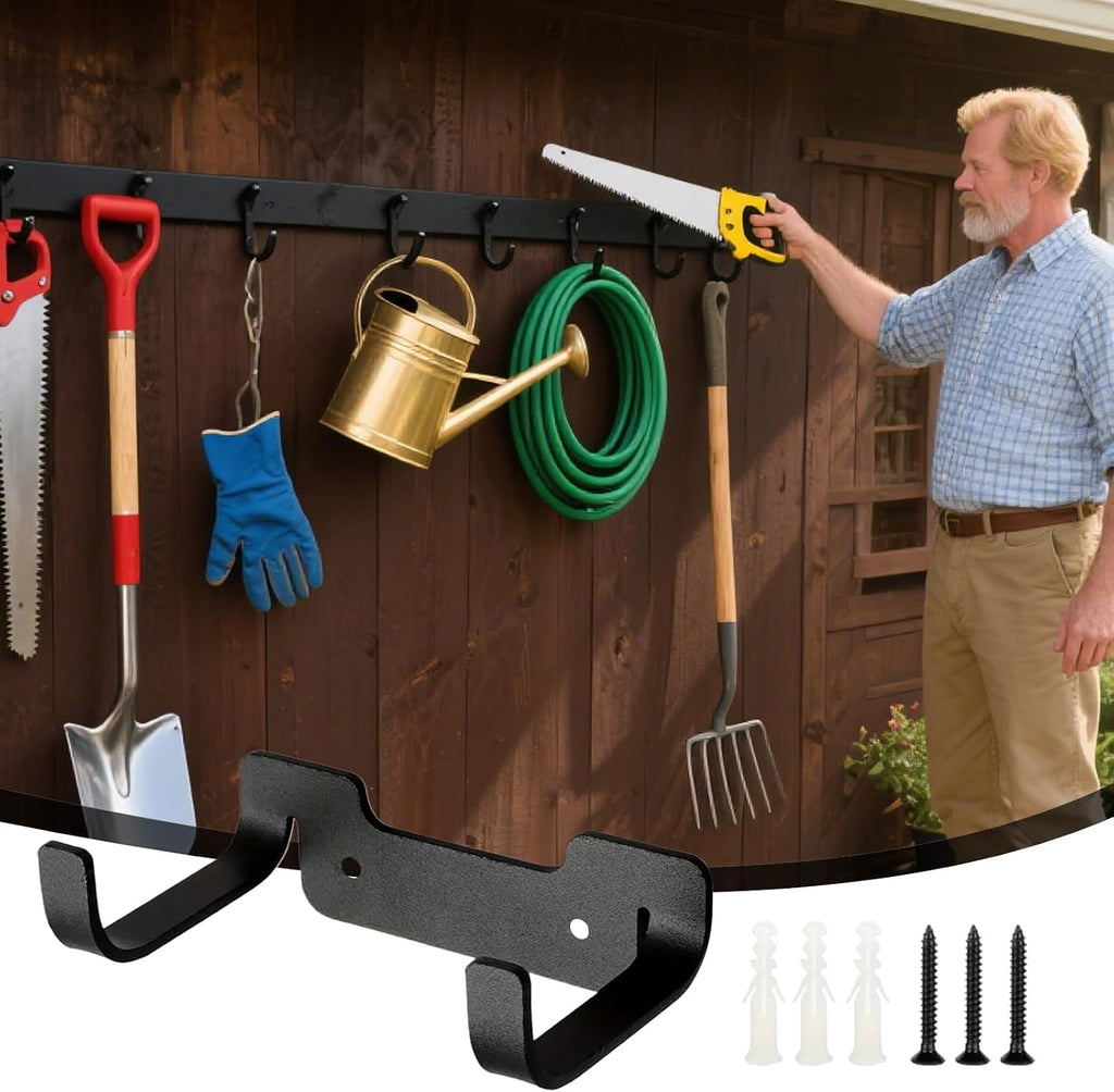  Générique Crochets De Garage,Porte-Outils D'Extérieur Pratique - Gain De Place Pour Mur Buanderie Atelier Cuisine Cave Jardin Maison