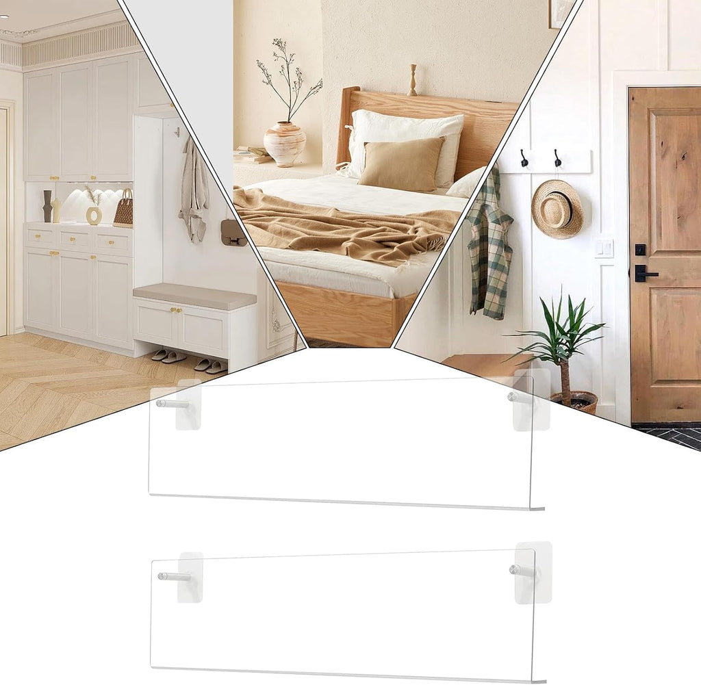 GENERIC Support Mural En Acrylique Transparent | Plateau De Rangement Sans Perçage Pour Les Amateurs De Musique, Les Collectionneurs, Le Salon, La Chambre à Coucher, Le Cinéma Maison, Le Carnet De Notes