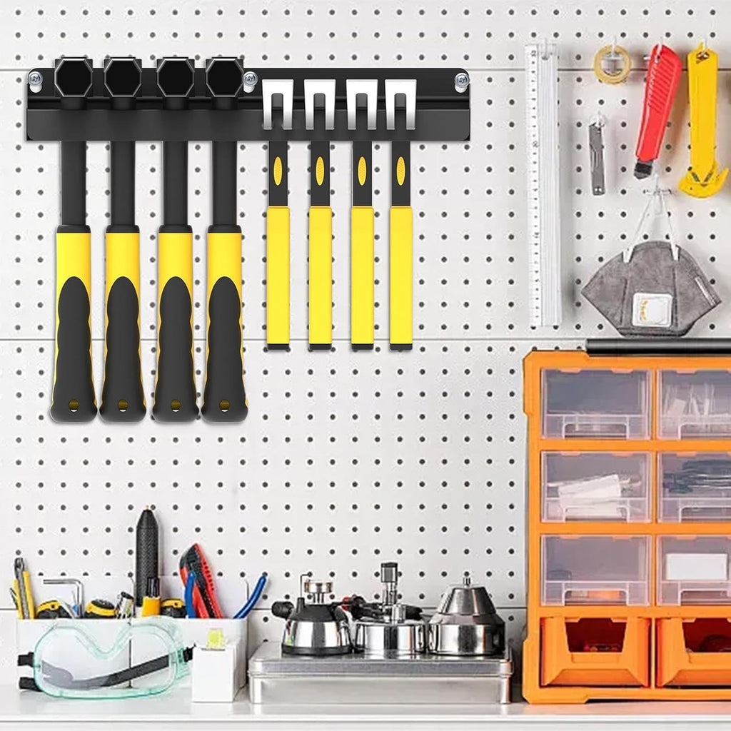 GENERIC Support De Rangement Pour Outils, Support Mural Pour Marteau - Rangement D'outils Peu Encombrant - Organisateur D'outils D'atelier - Meilleur Support Mural Pour Petits Ateliers - 14,6 X 12,5 X 7 Cm
