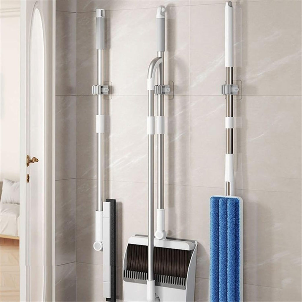  Lot De 4 Supports Muraux Pour Balai Et Balai Auto-adhésifs