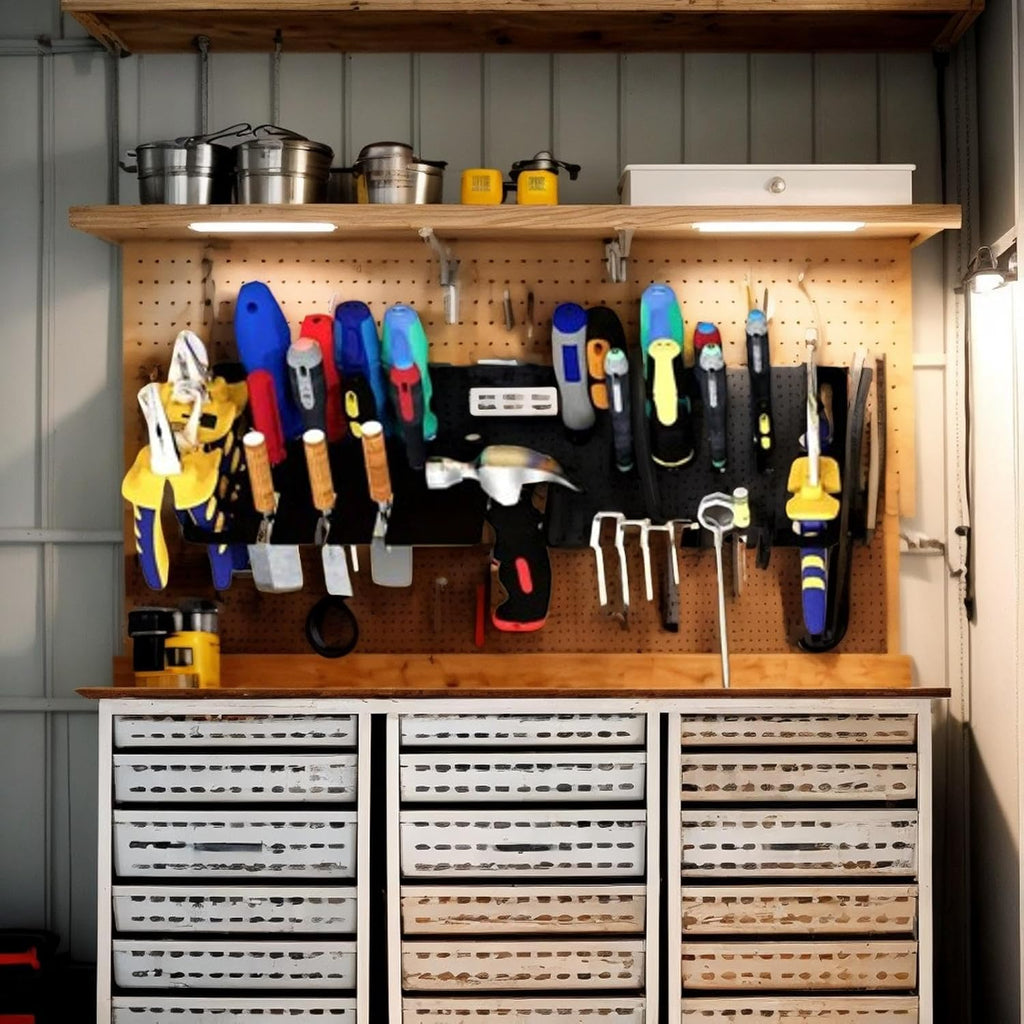  Générique Metal Tool Organizer, Pliers Holder Rack, Mounted Tool Organizer, Heavy Duty Tool Rack, Multifunctional Wall-Mounted Tools Racks For Screwdriver, Pliers, Hammers, And Spatula