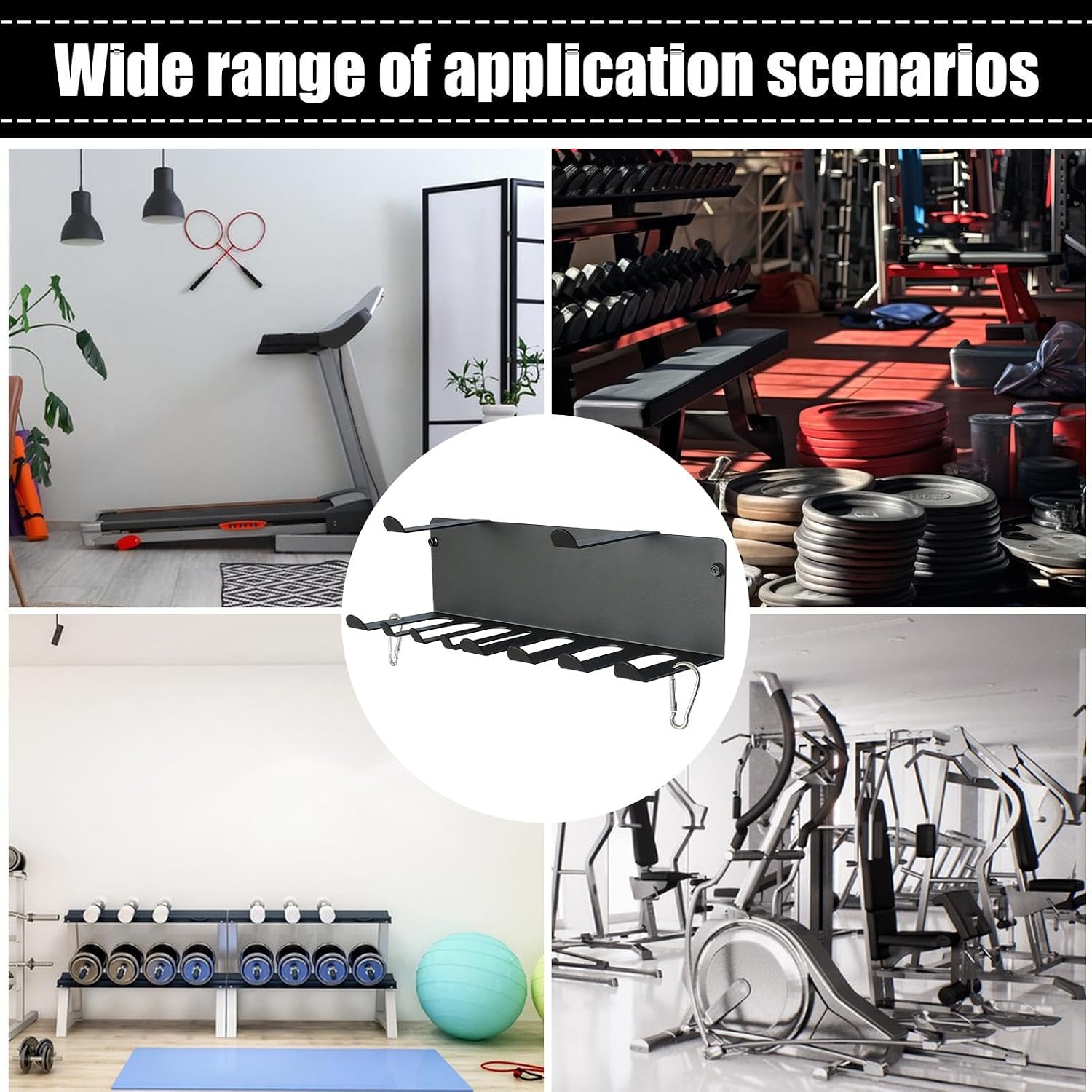 Porte-Accessoires De Fitness,Rangement Pour Équipement D'Entraînement | Support Mural Robust Étagères Gain De Place Pour Salle D'Entraînement Maison Fitness Yoga Garage
