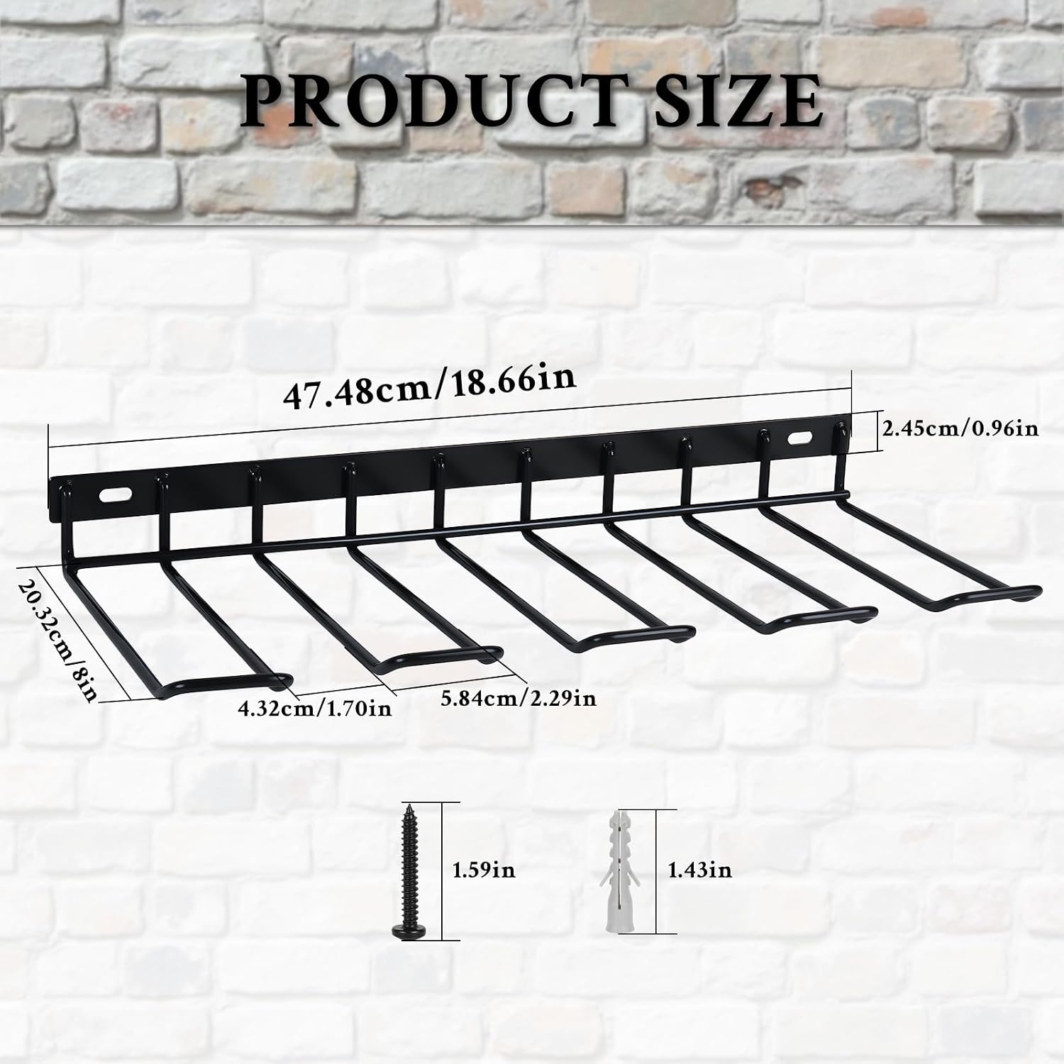  WellMade Lot De 2 Supports Muraux Pour Outils électriques, Porte-perceuse, Support Mural En Acier Noir Pour Garage, Peut Contenir 4 Outils, Capacité De 36,3 Kg, Facile à Installer Avec Vis Et