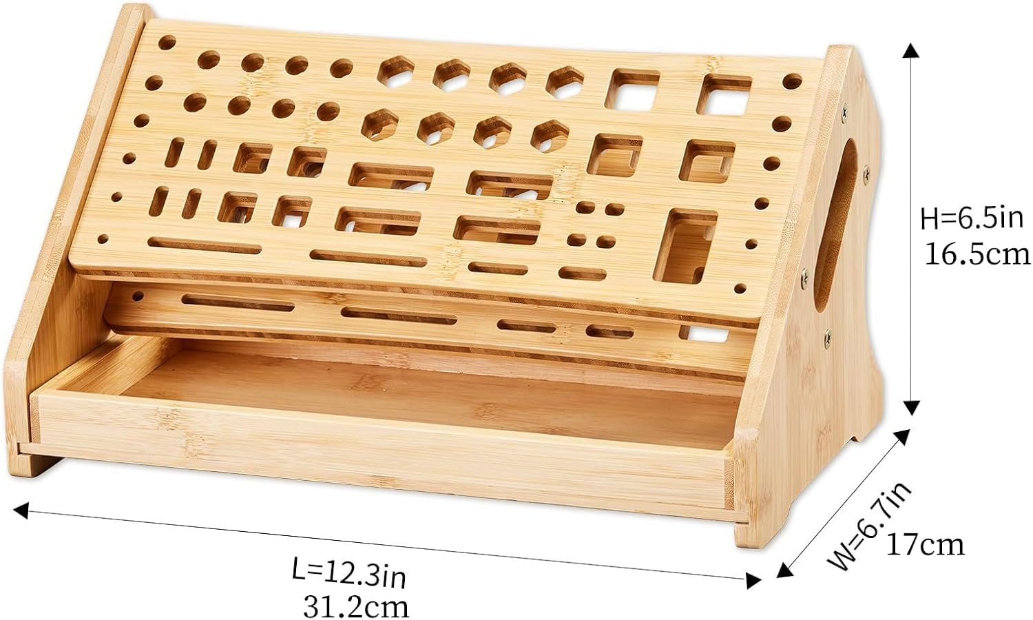 GENERIC Support De Tournevis, Support De Rangement à 53 Trous, Organiseur D'outils à Main Avec Base, Solution De Rangement D'outils, Support De Tournevis Pour Réparation De Loisirs, Bureau, Garage, Camion