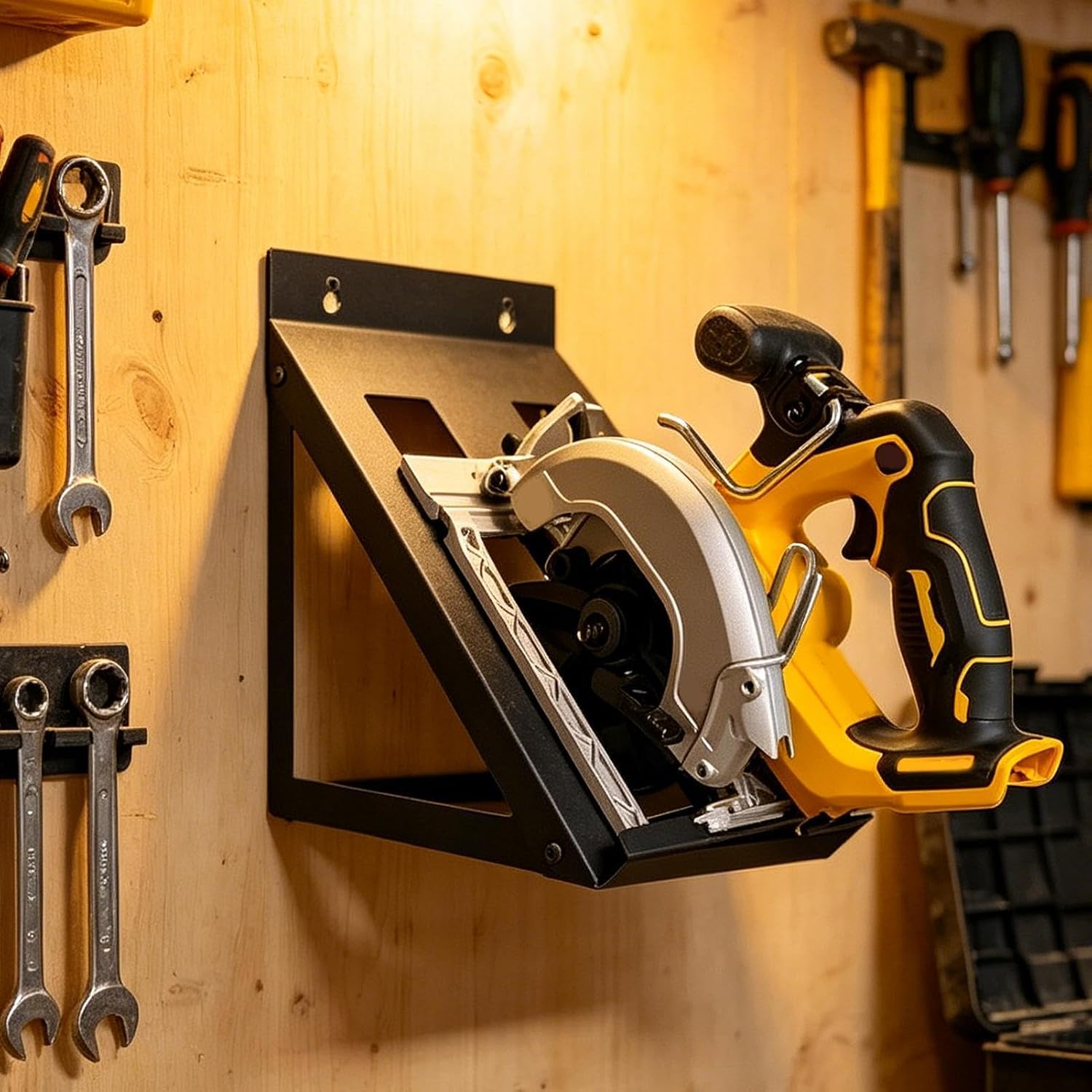  Support De Rangement Pour Outil Électrique | Rangement Mural Pour Scie Circulaire | Porte-Outils Mural | Pour Atelier Maison, Cabanon De Jardin, établi, Garage, Sous-sol, Jardin, Et Appartement