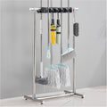  Support De Balai Et Serpillière Au Sol - Rangement De Produits De Nettoyage Commerciaux En Acier Inoxydable Pour Serpillières Humides, Porte-Parapluie Et Chariot à Outils - Idéal Pour Le Jar