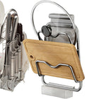  Generisch Organisateur De Couvercle De Casserole Avec Bac De Récupération Mural En Acier Inoxydable - Pour Cuisine, Maison, Cuisinière, Plan De Travail, Armoire, Plateau De Table, Ustensiles De