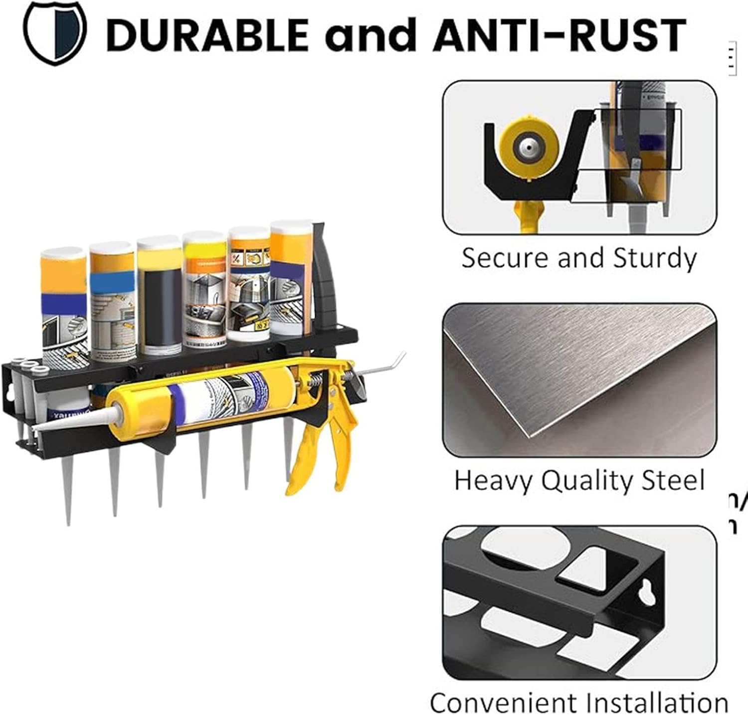 GENERIC Organiseur De Pulvérisation Lourd, Support De Rangement De Tuyaux, Support Mural De 800 G Avec Poignée, Séparateur De Cadre En Avec équilibre, Accessoire Fonctionnel, Fournitures Industrielles