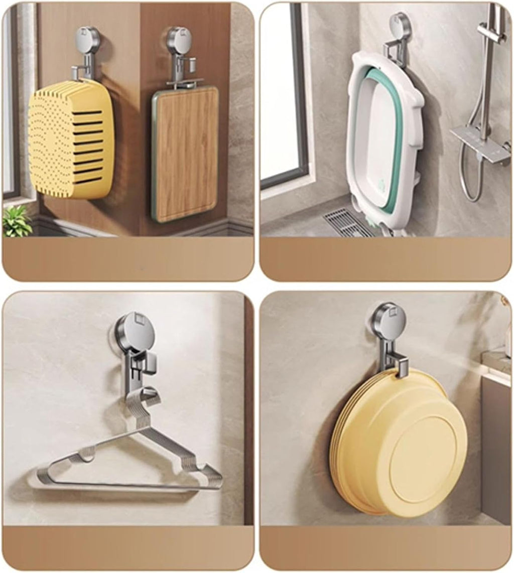  Washbasin Hanger, Bathroom Shower Towel Hook, Wall-Mounted Washbasin Rack, Heavy Duty Towel Hook, VBathroom Organizer Hook, Acuum Suction Rack, Kitchen Pot Hanger, Wall Mounted Storage Rack