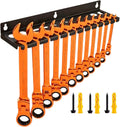 GENERIC Supports De Clés – Support Mural Pour Outils De Rangement De 35 Cm, Support De Rangement De Clés Mixtes Pour Garages, Rail De Plateau De Mécanicien Avec Fentes De Suspension, Support à Cliquet Pour