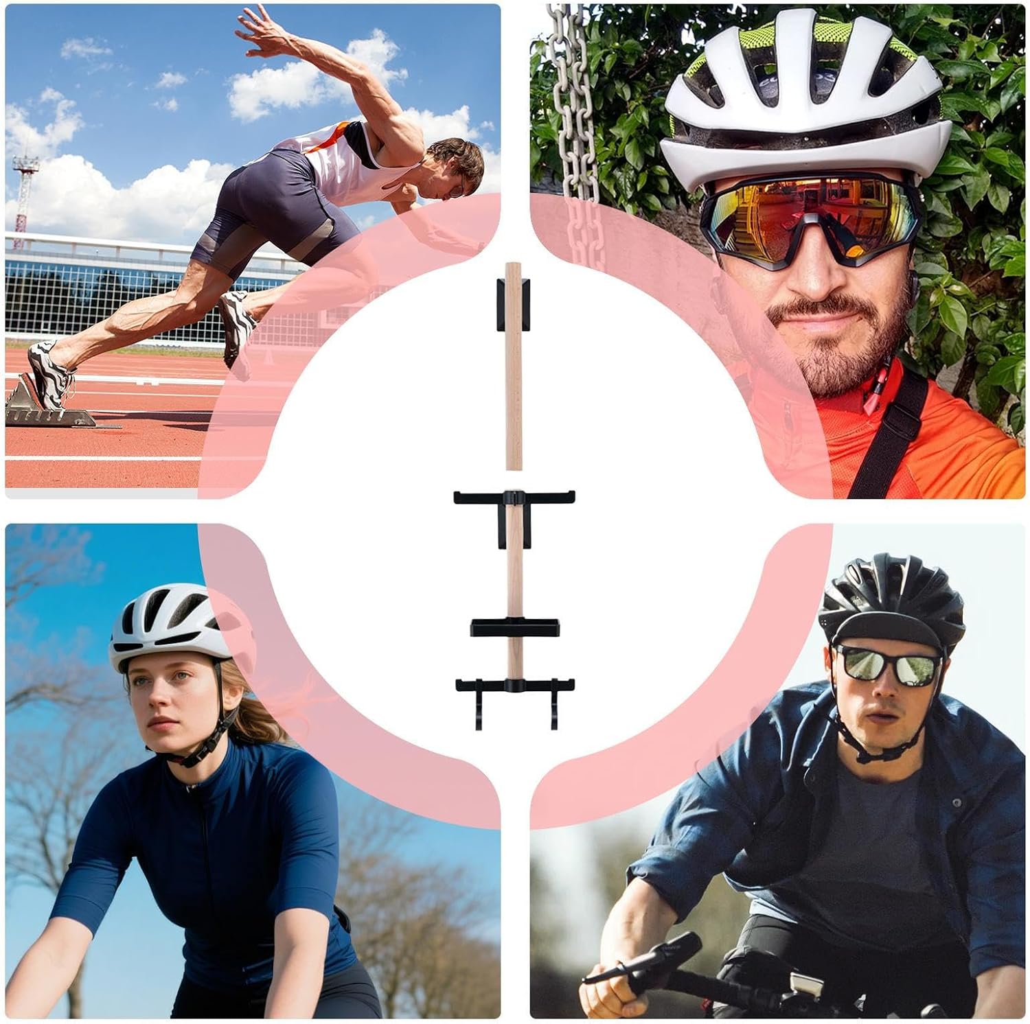  Generisch Support Mural Pour Casque De Vélo, Montage Mural, Gain De Place, Support De Casque De Vélo, Pour La Maison, Le Garage, L'intérieur, Le Salon, L'appartement, Le Mur, L'abri De Jardin, Les