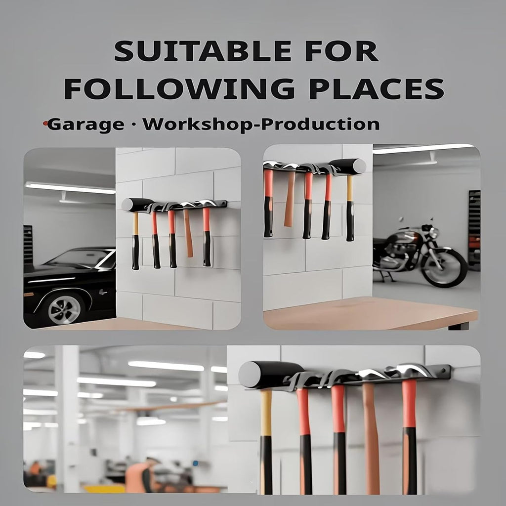  Générique Support Mural à Outils - Râtelier Mural 5 Compartiments Pour Garage Polyvalent | Range-Pinces Robuste,pour Clés Tournevis Atelier Remise Maison Usine