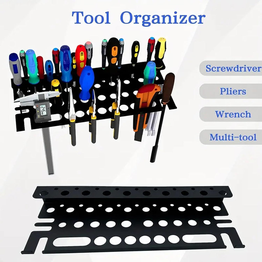 Genérico Screwdriver Holder Organizer, Metal Tool Organizer, Wrench Storage Rack, Plier Tool Organizer, Screwdriver Rack Organizer, Polyvalent Tool Storage, Rack, Plier Storage Organizer, Wrench Ho