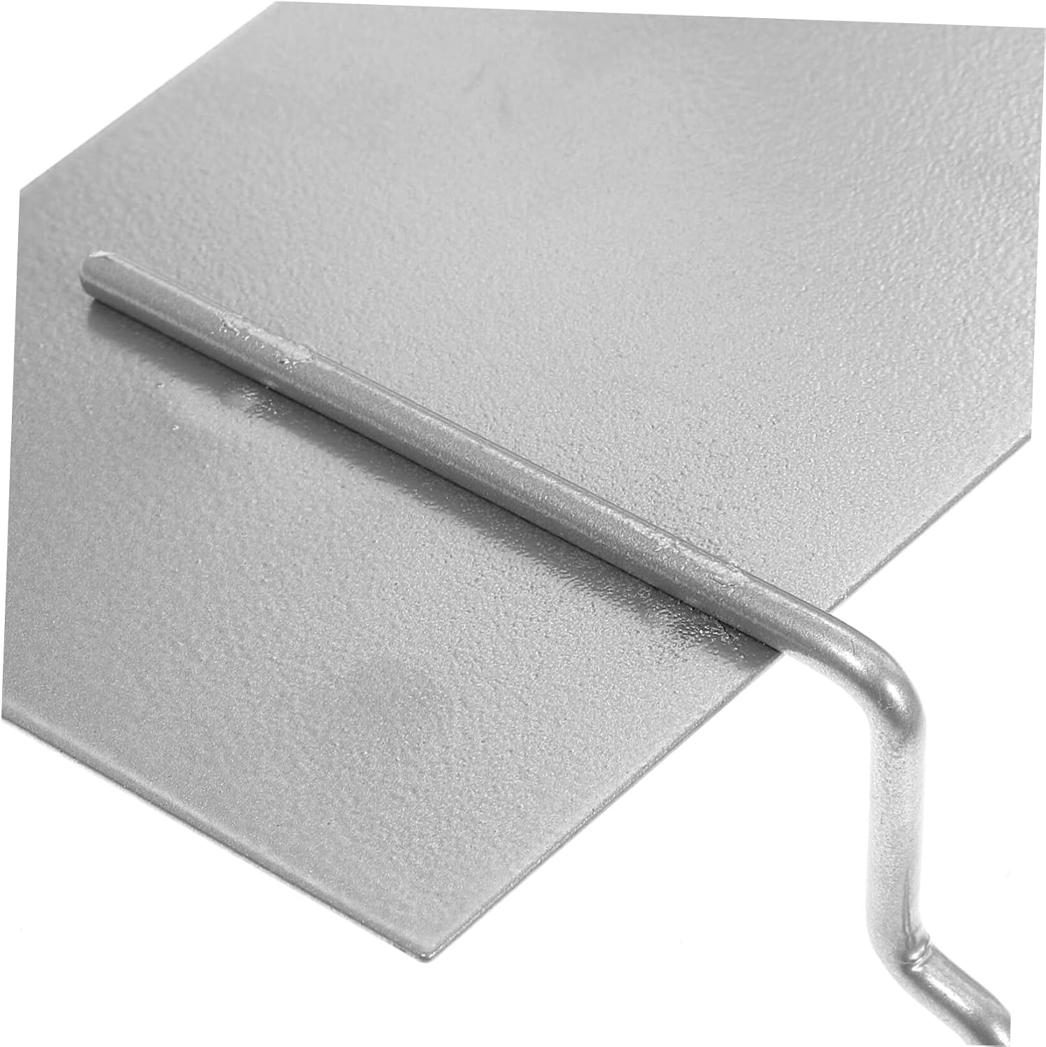  YARNOW Support D'étagère En Fer Argenté Pour Panneau Perforé 2pcs, Capacité Lourde, Pour Garage Et Organisation Murale