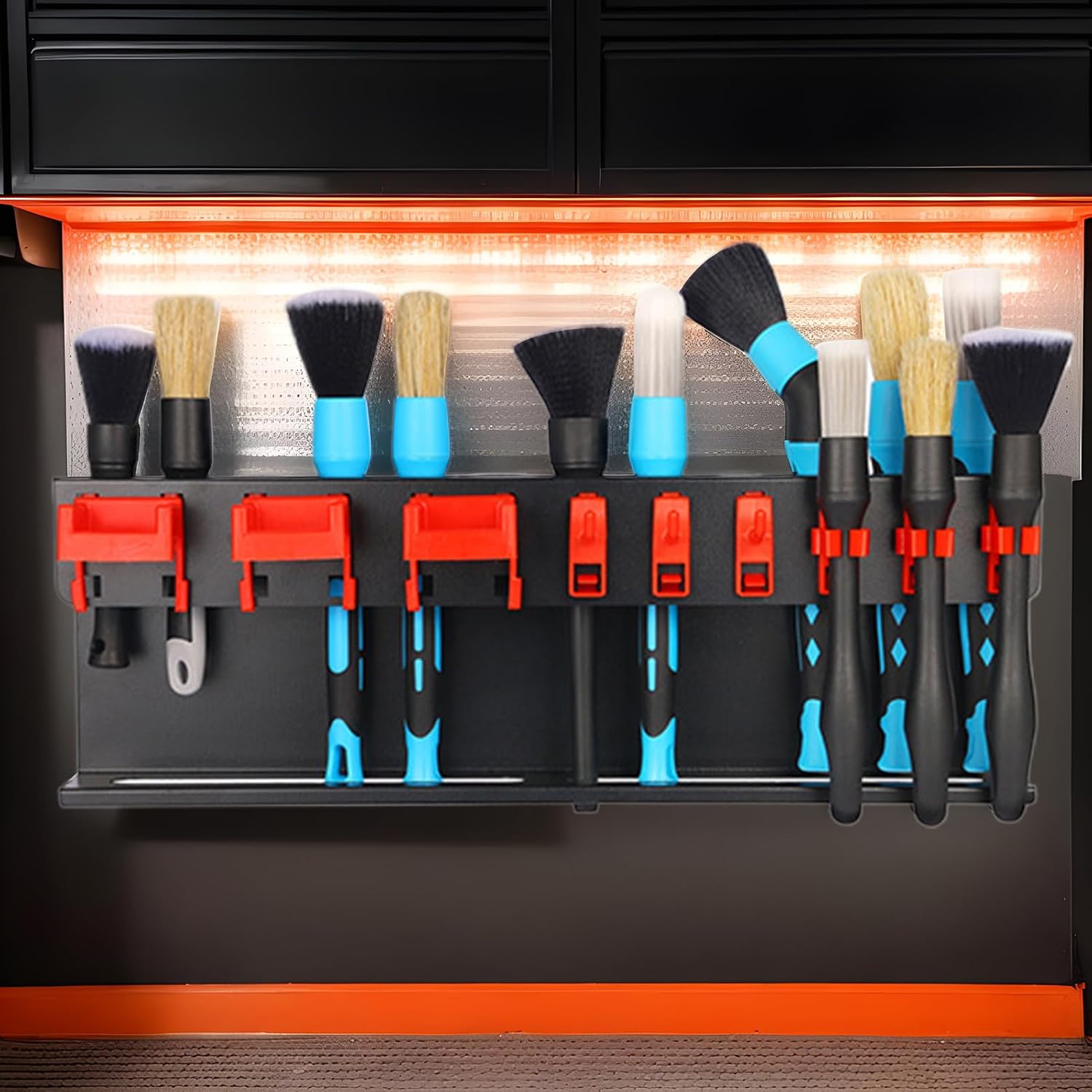 GENERIC Support Pour Flacon Pulvérisateur – Organiseur Mural Pour Outils Pneumatiques, 45 X 15,5 X 6 Cm – Outils De Nettoyage Avec Design Multifonctionnel – Porte-bouteilles Avec Support Pour Bouteilles De
