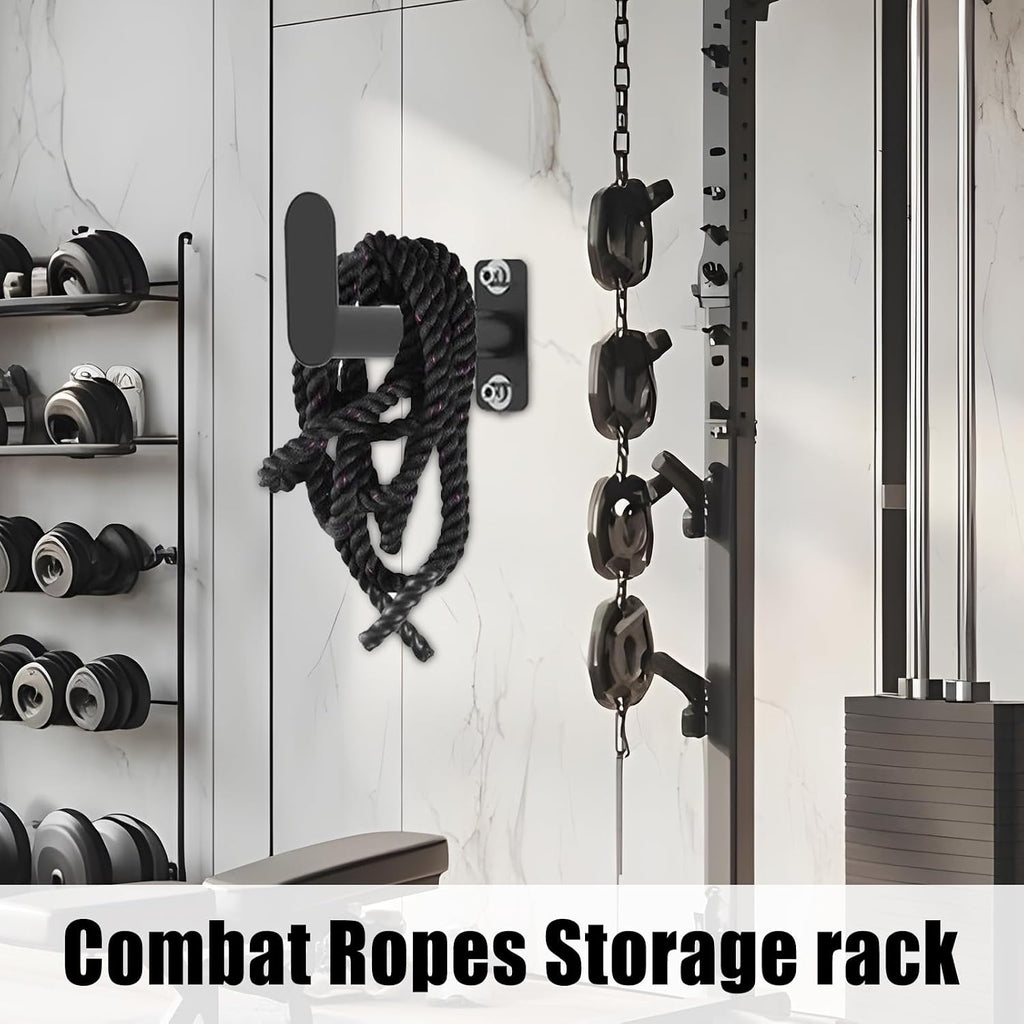  Cintres De Garage Pour Mur, Crochet De Corde D'exercice, Construction En Acier Robuste, Support Sécurisé Peu Encombrant, Organisateur Pour Entraînement De Fitness, Salle De Sport à Domicile