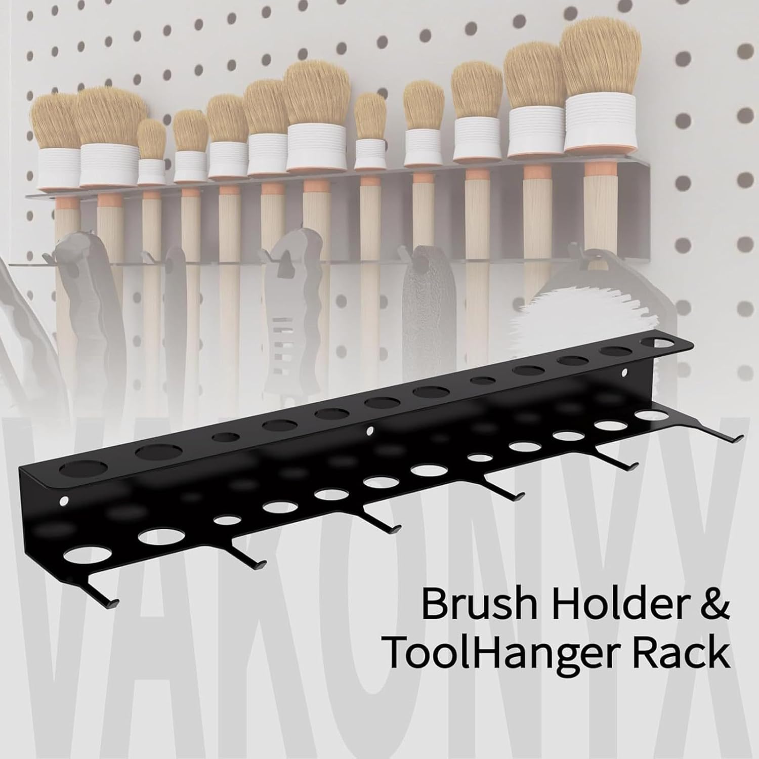  Cintre Pour Brosses De Détail | Rangement Robuste Et Peu Encombrant Avec Crochets – Organiseur De Fournitures De Détail – Pour Lavage, Garage, Travail, Maison Et Atelier