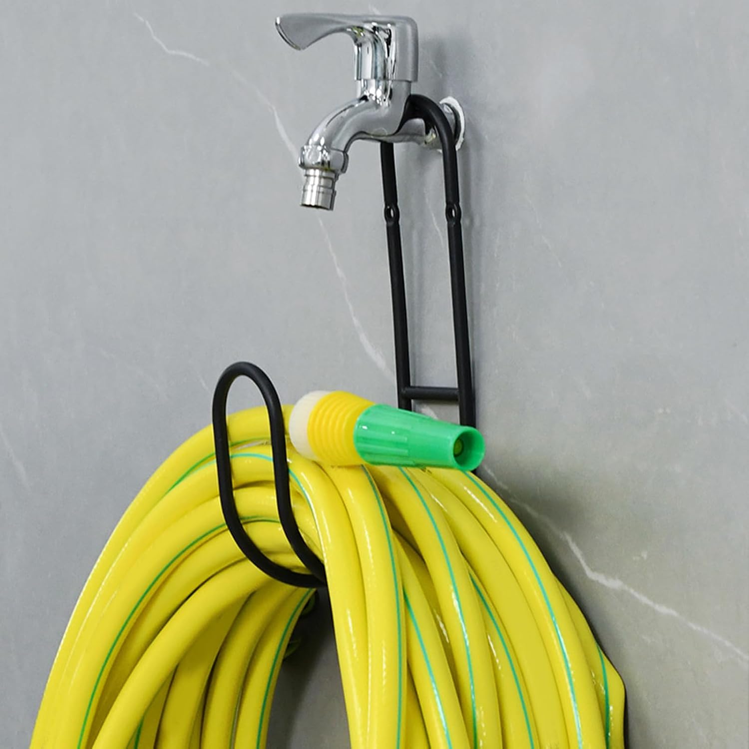 GENERIC Support De Tuyau D'arrosage | Fixation Murale En Métal Robuste – Support De Tuyau D'arrosage De Stockage Extérieur | Pour L'organisation Des Rallonges De Tuyau, Corde, Piscine, Garage, Arrière-cour