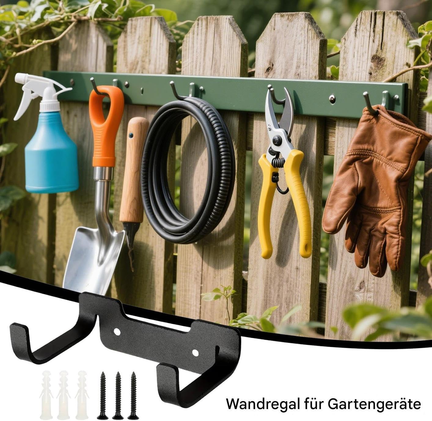  Generisch Crochet De Suspension Pour Mur De Garage, Porte-visseuse électrique, Crochets Peu Encombrants Pour Mur, Buanderie, Garage, Atelier, Cuisine, Cave, Jardin, Abri De Jardin, Garde-manger