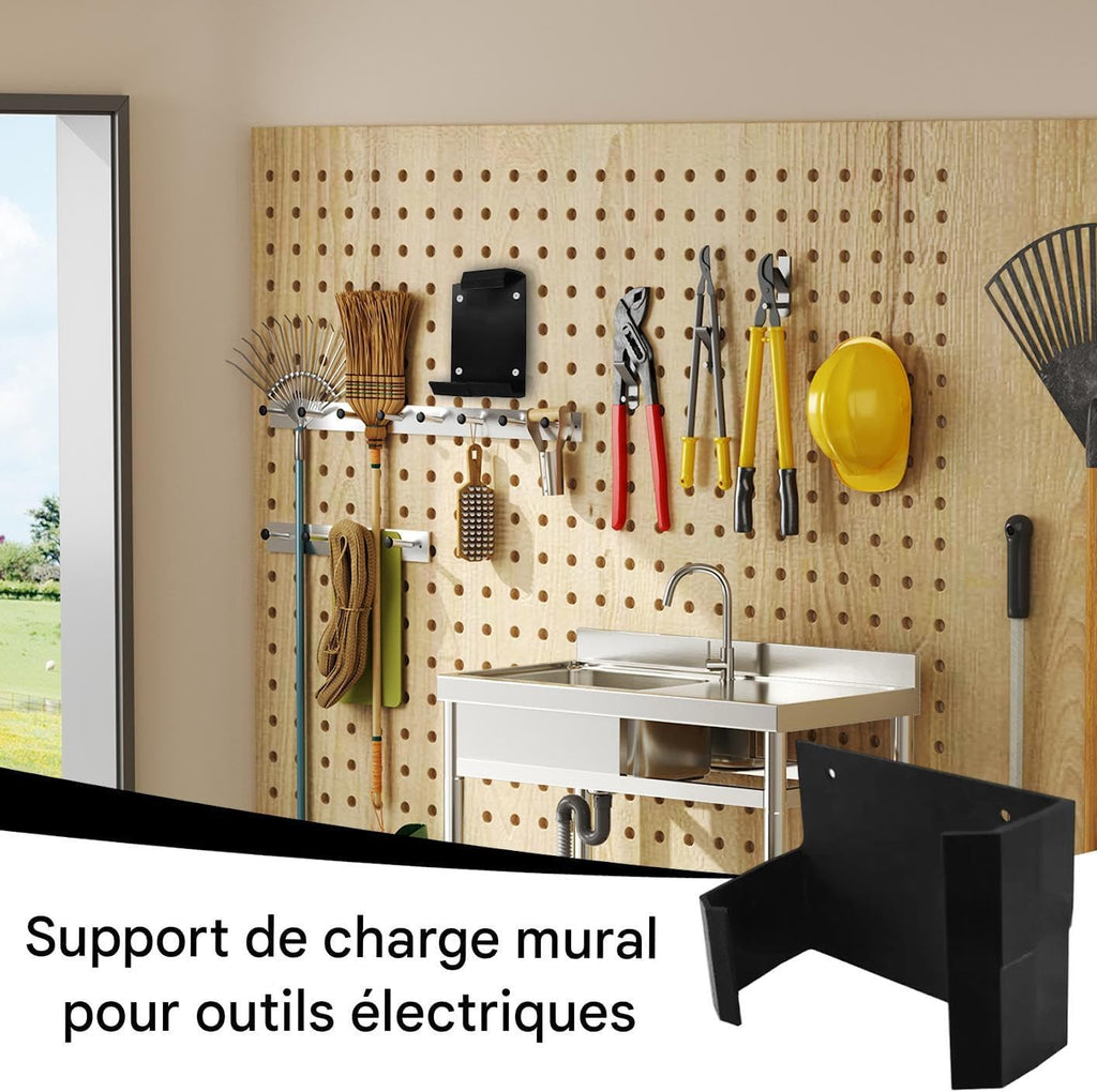  Générique Organisateur De Rangement Pour Outils Electriques | Porte-Perceuse Pour Garage - Support De Rangement Garage Robust Pour Perceuse Visseuse Marteau Atelier Jardin