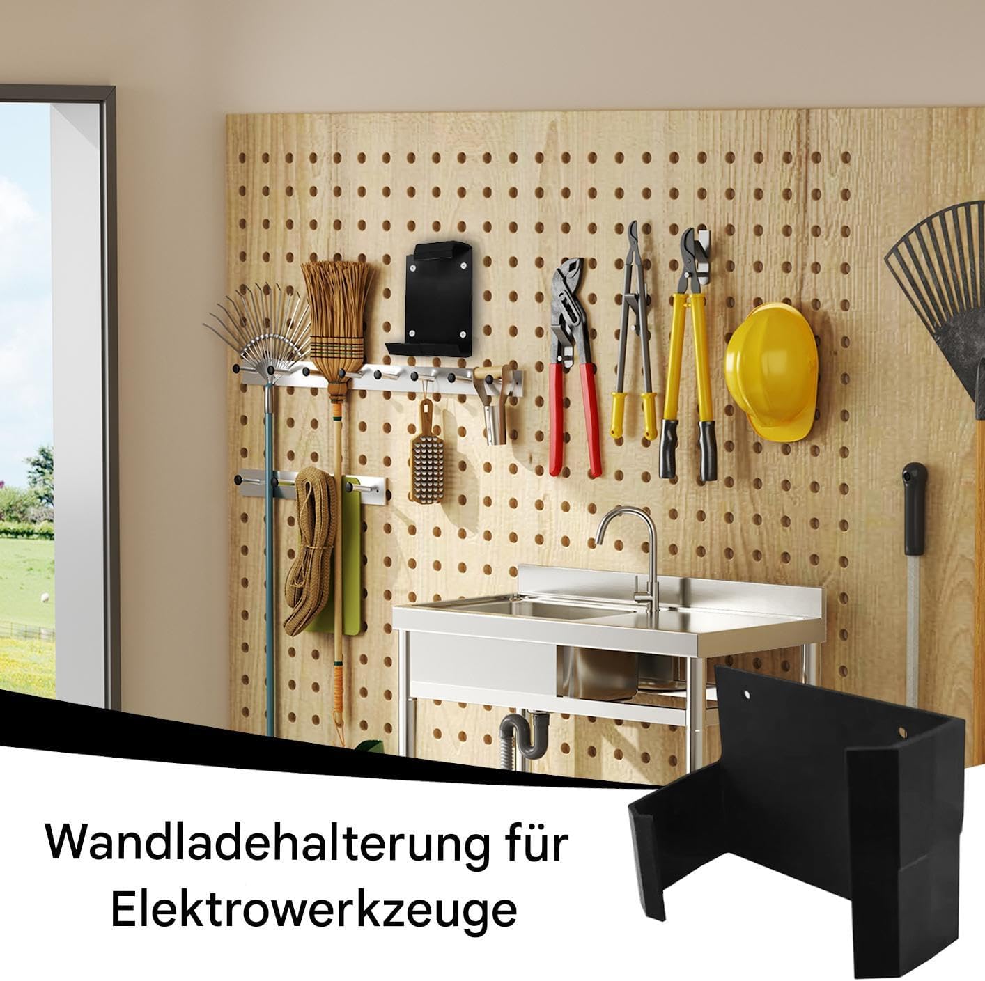  Generisch Organisateur D'outils électriques - Étagère De Forage Pour Support Mural De Garage - Construction En Métal Haute Performance Avec Support D'utilisation - Durabilité Inoxydable Pour Perceuse