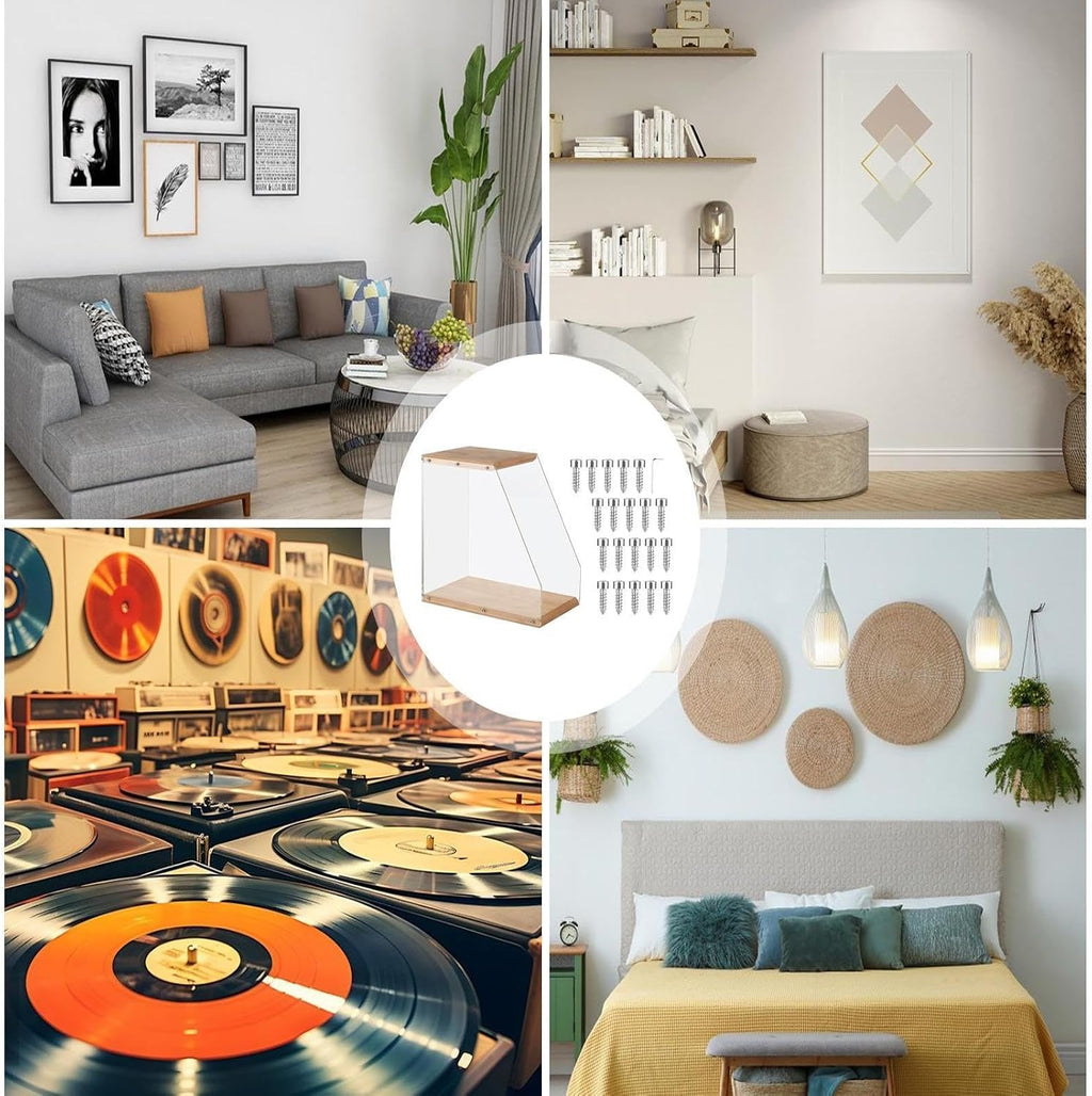  Présentoir à Disques, Support En Acrylique Transparent, Organisateur De Stockage D'albums Moderne, Parfait Pour Le Salon Home Cinéma, Accessoire élégant Pour Appartement, Adolescents, Adultes, Collect