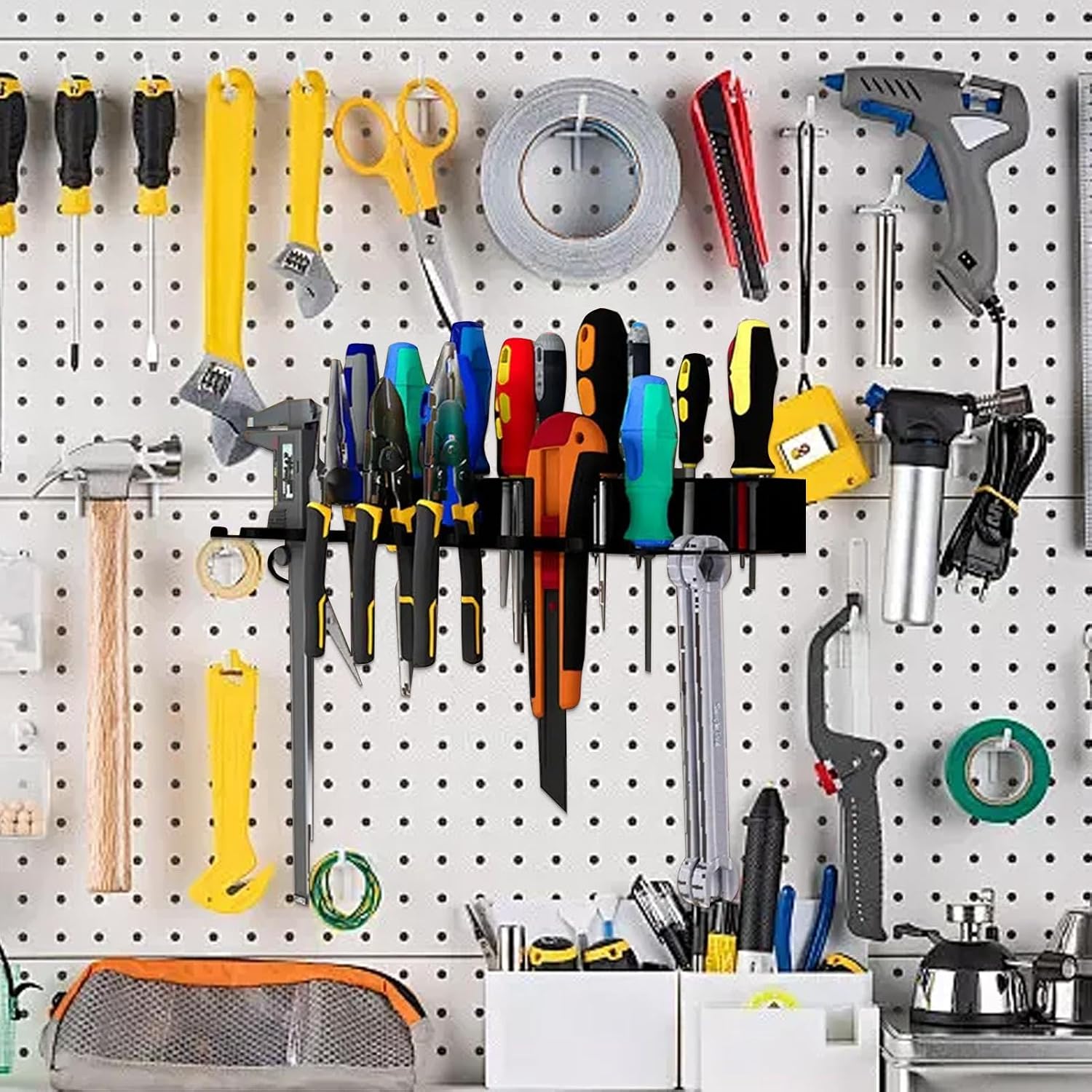  Organiseur Mural Avec Crochets, Organisateur D'outils Lourds, Organisateur D'outils, Support Mural Pour Mur, Organisateur De Montage Mural