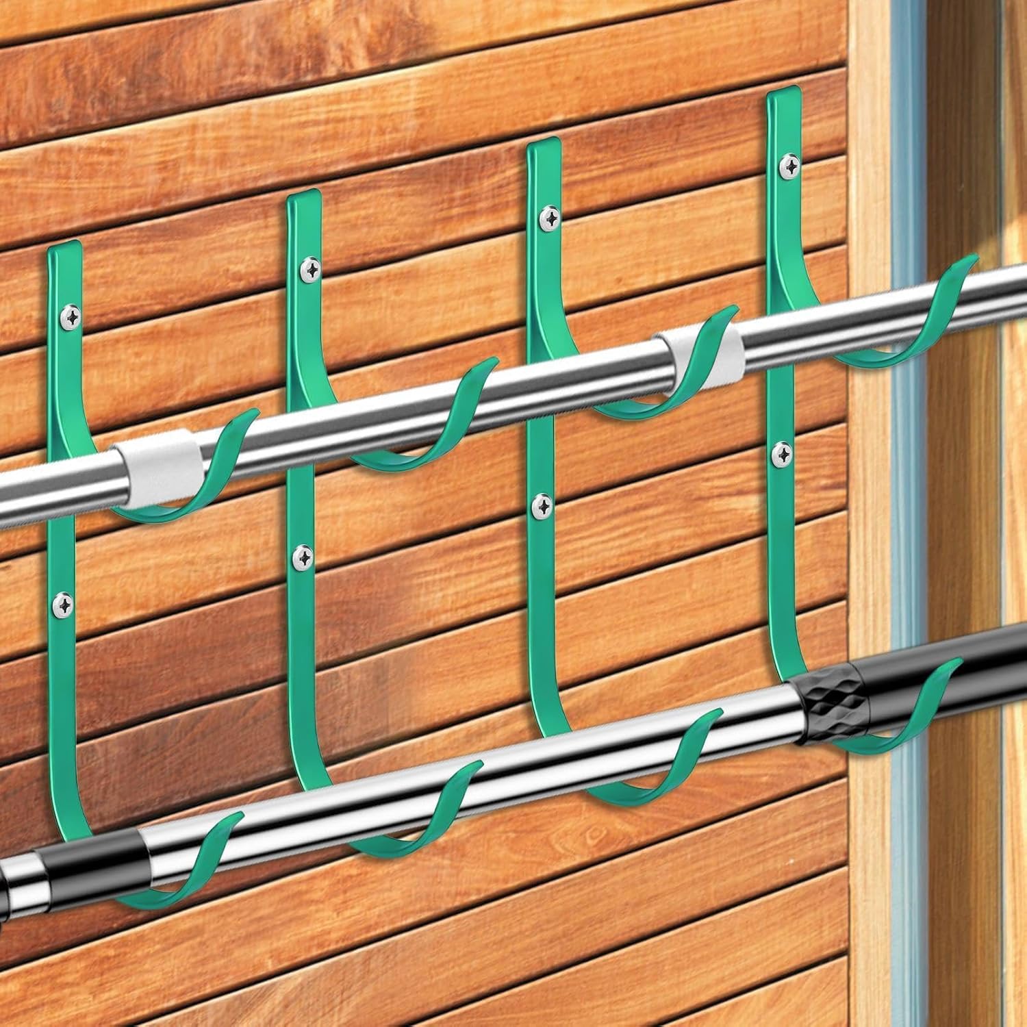  Générique Support Perche Piscine | Robuste En D'Aluminium - Crochet De Clôture Pour Tuyau De Piscine,Pour Mur, Rambarde, Épuisettes, Brosses, Outils, Accessoires, Perches Télescopiques, Tuyaux