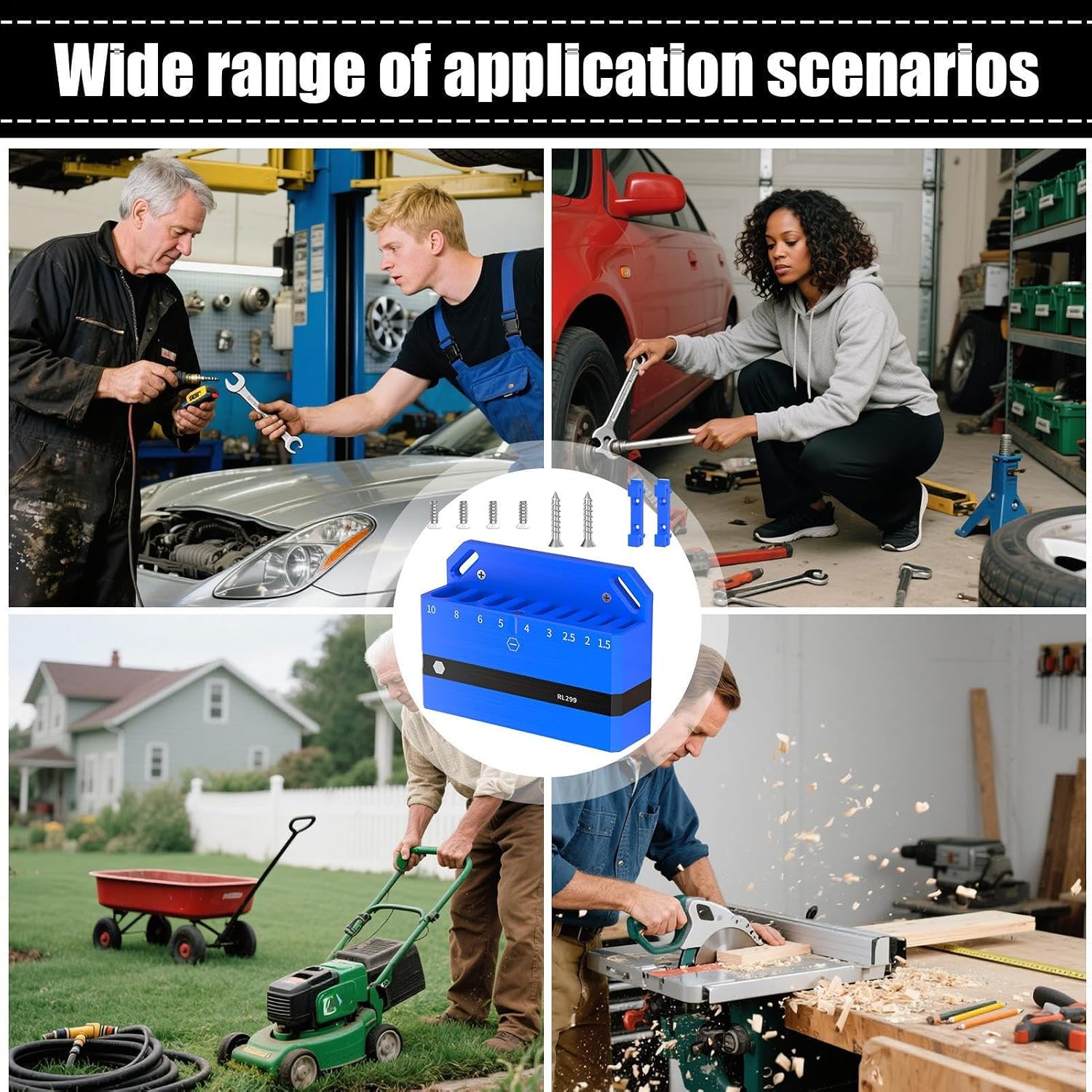 GENERIC Porte-outils, Système De Rangement Facile D'accès, Plateau D'établi De Travail Mécanique, Finition Résistante Aux Rayures, Fentes Haute Capacité, équipement Automobile Professionnel, Plateau