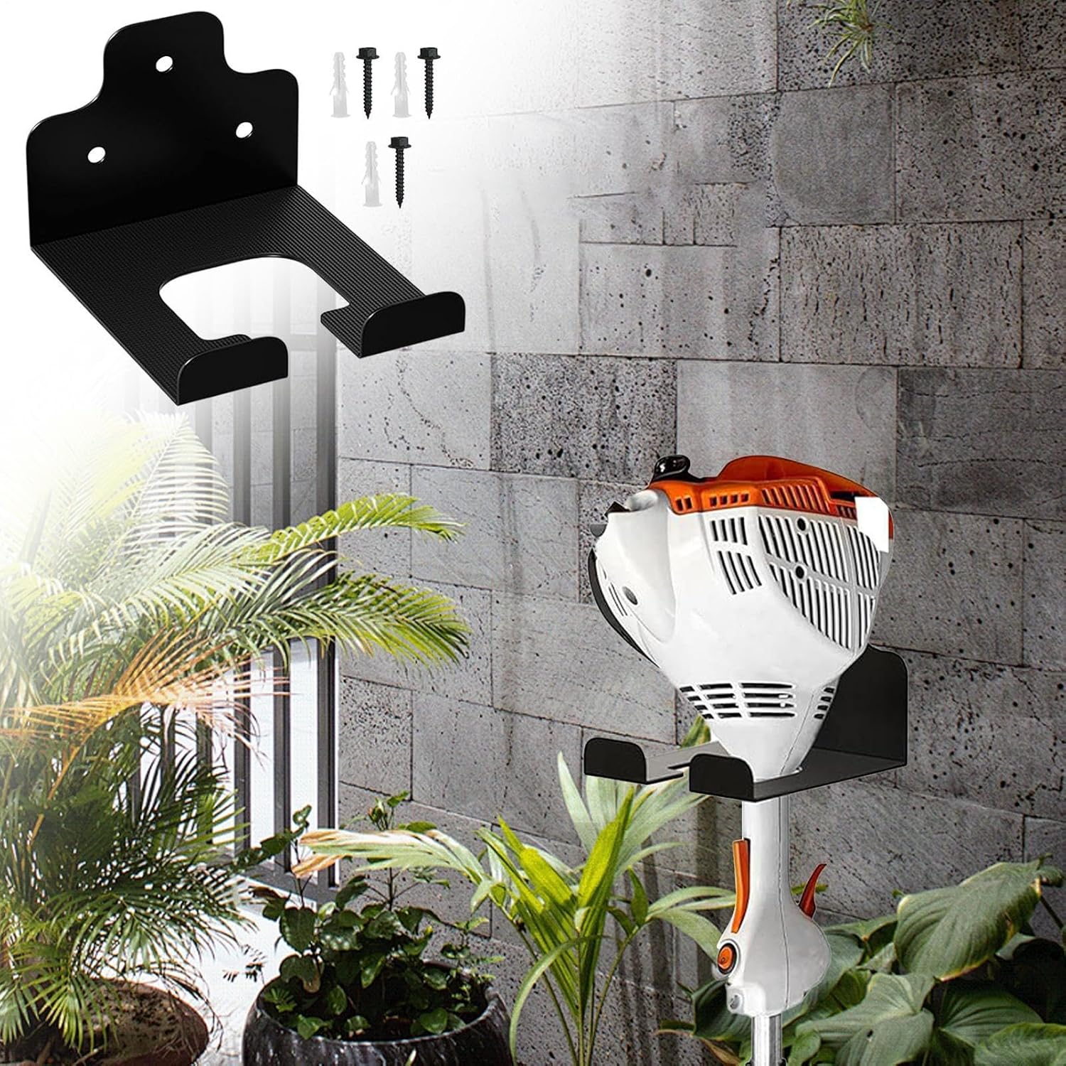 GENERIC Support Pour Outils électriques | Support Robuste Pour économiser De L'espace – Support Mural Pour Garage, Débroussailleuse D' , Intérieur, Extérieur, Jardin, Ferme, Sous-sol, Pelle, Râteau, Balai