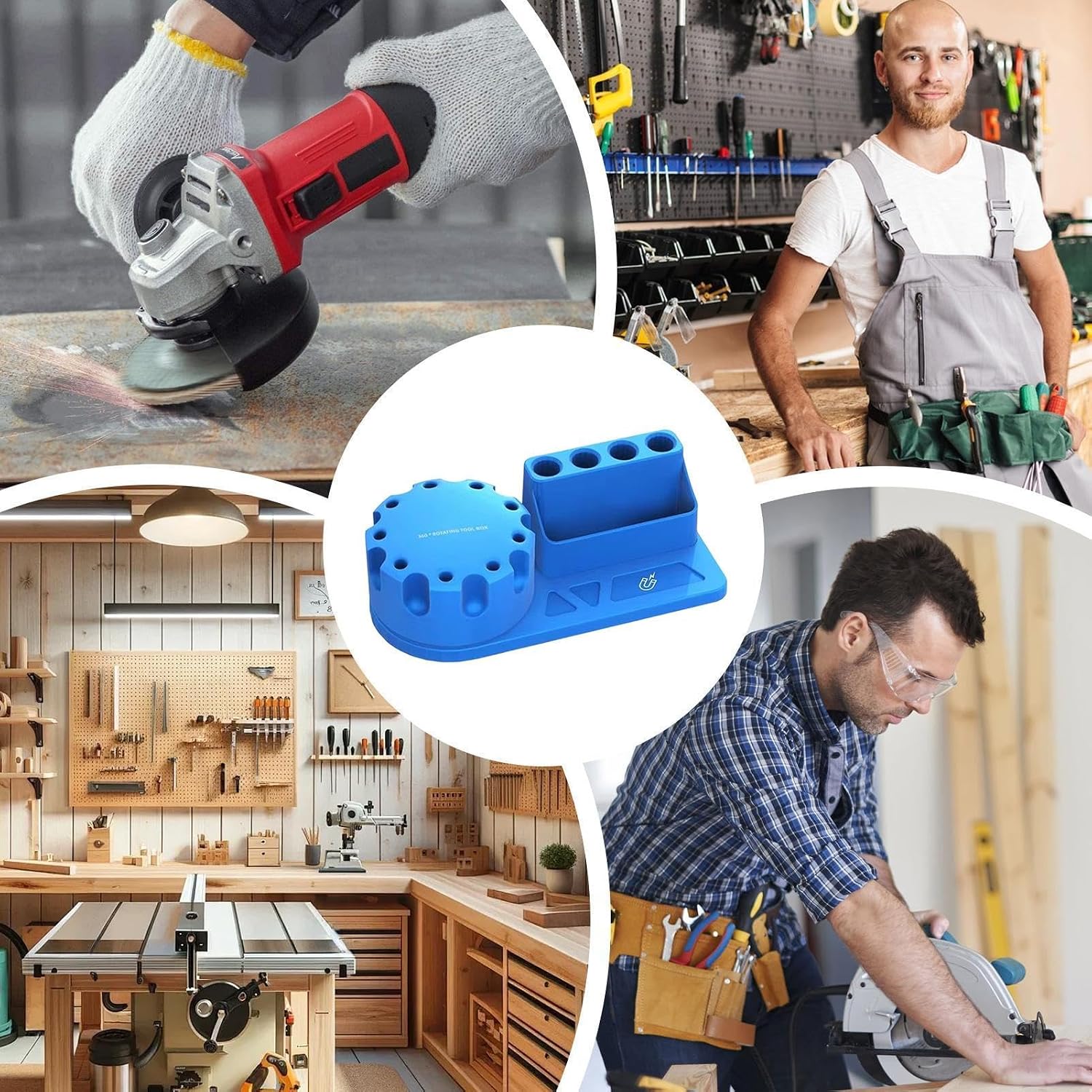  Générique Organisateur Et Support De Tournevis | Support Organisateur D'Outils Rotatif à 360 Degrés - De Rangement Pour Outils - Pour Maison Atelier Garage Réparation