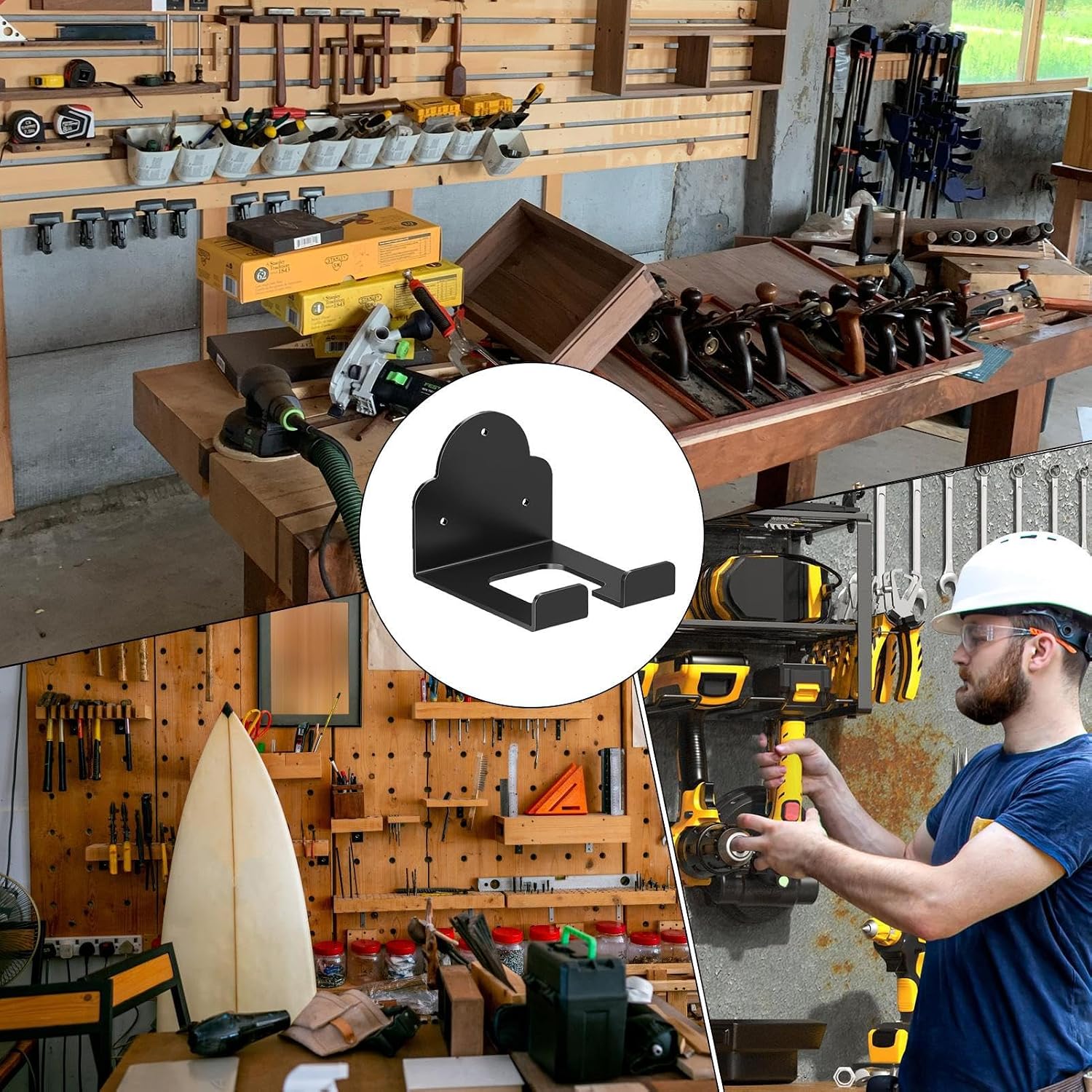 Genérico Generico Porte-outils Garage - Organisateur De Mur Garage,Support Durable Pour Étagères Et Étagères En Plein Air Cuisine Magasin Blanchisserie