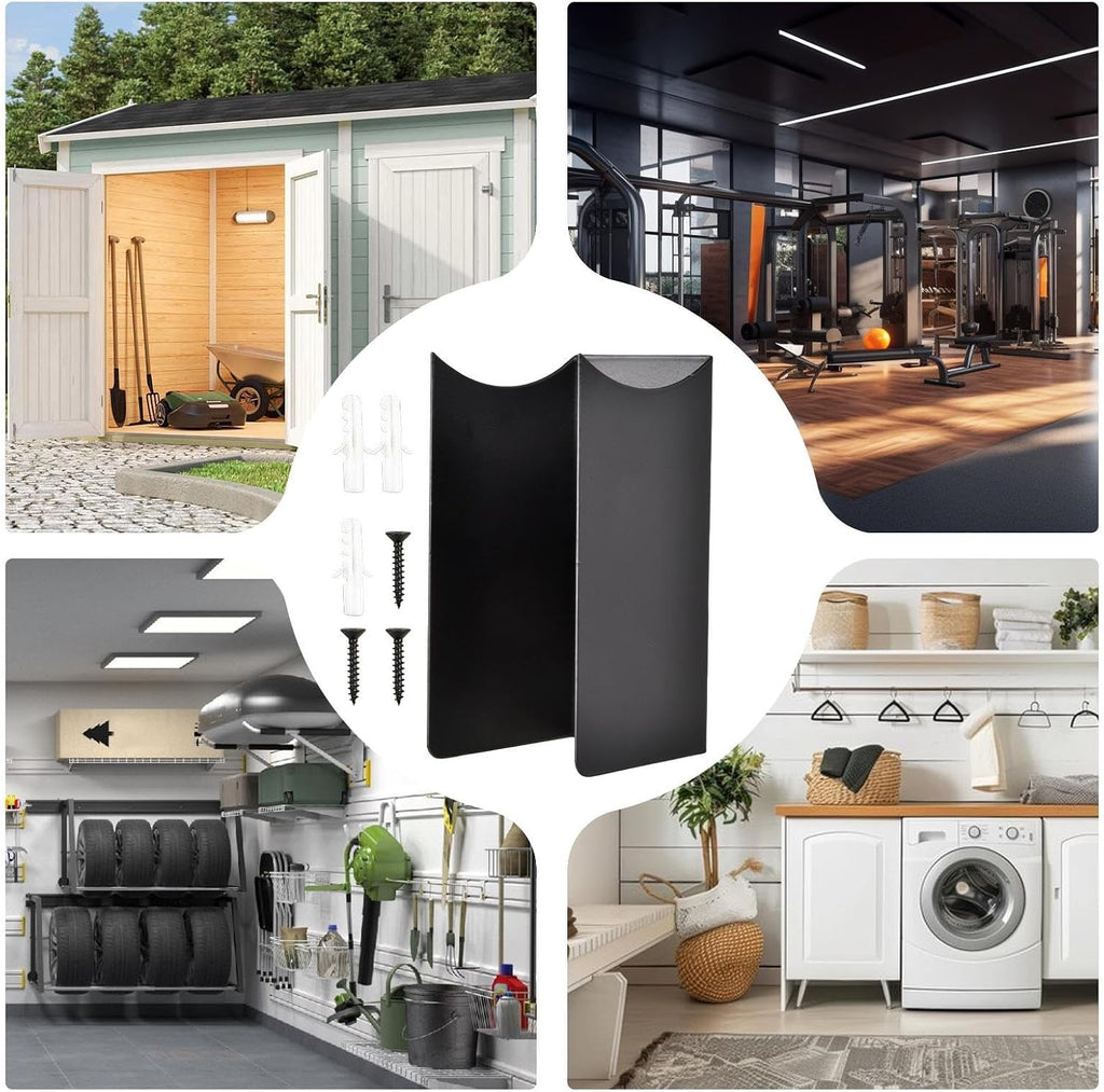 GENERIC Support Mural Pour Balai | Porte-outils De Garage | Support Utilitaire En Acier Pour Cuisine, Buanderie, Appartement, Sous-sol, Extérieur, Jardin, Cour, Maison