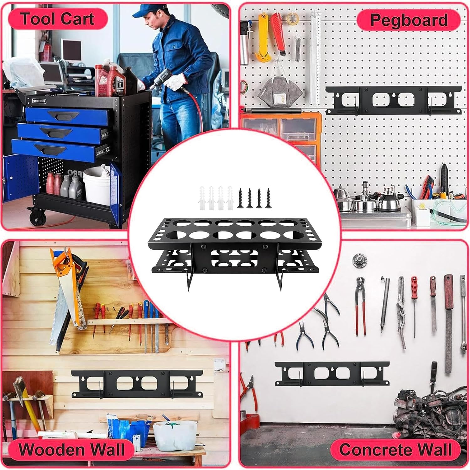 GENERIC Étagère De Rangement, Grande Capacité, 12 Emplacements, Fixation Murale, Tube De Calfeutrage, Organisateur De Rangement Pour Salon, Dortoir, Atelier De Réparation à Domicile