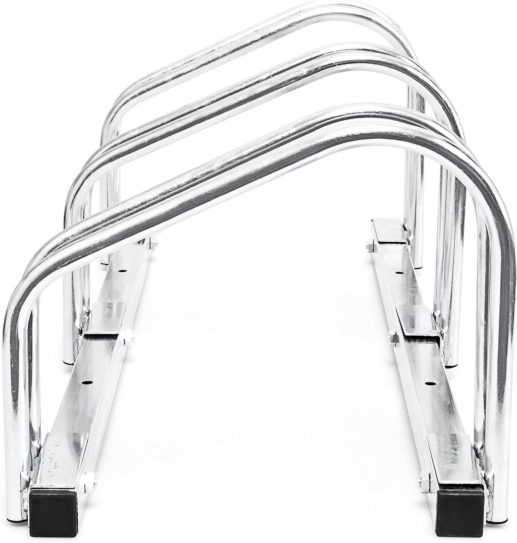  Relaxdays Râtelier Pour 3 Vélos Argent