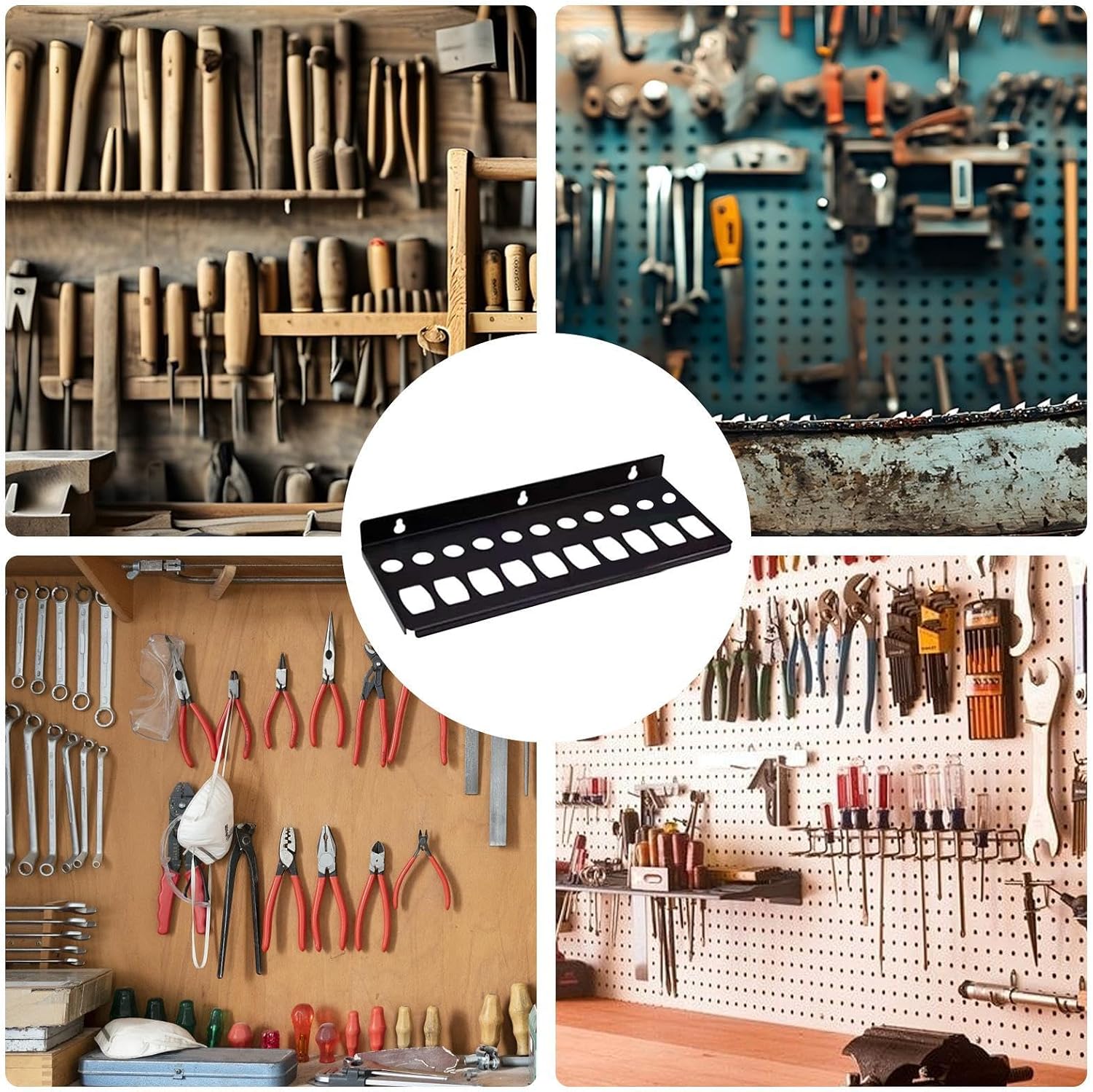  Organiseur De Tournevis, Porte-outils Mural Multifonction Peu Encombrant, Idéal Pour Garage, Atelier, Outils De Mécanicien, 35 X 9 Cm